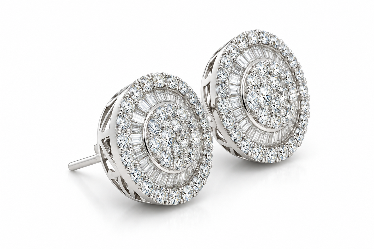 White Gold Diamond Earrings