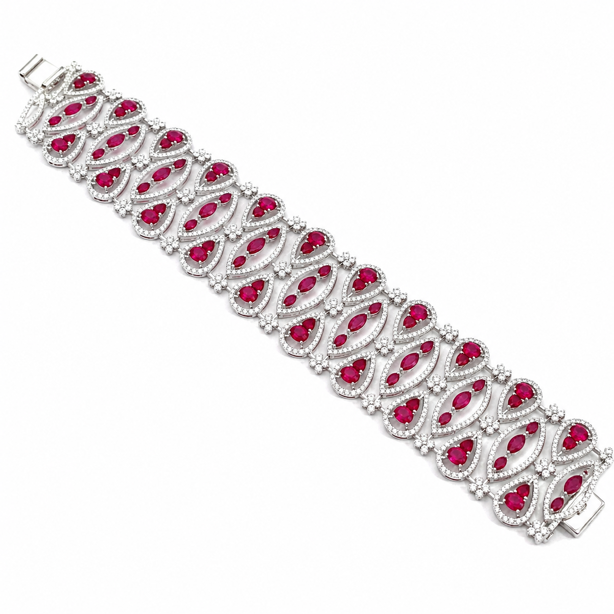 White Gold Ruby Bracelet