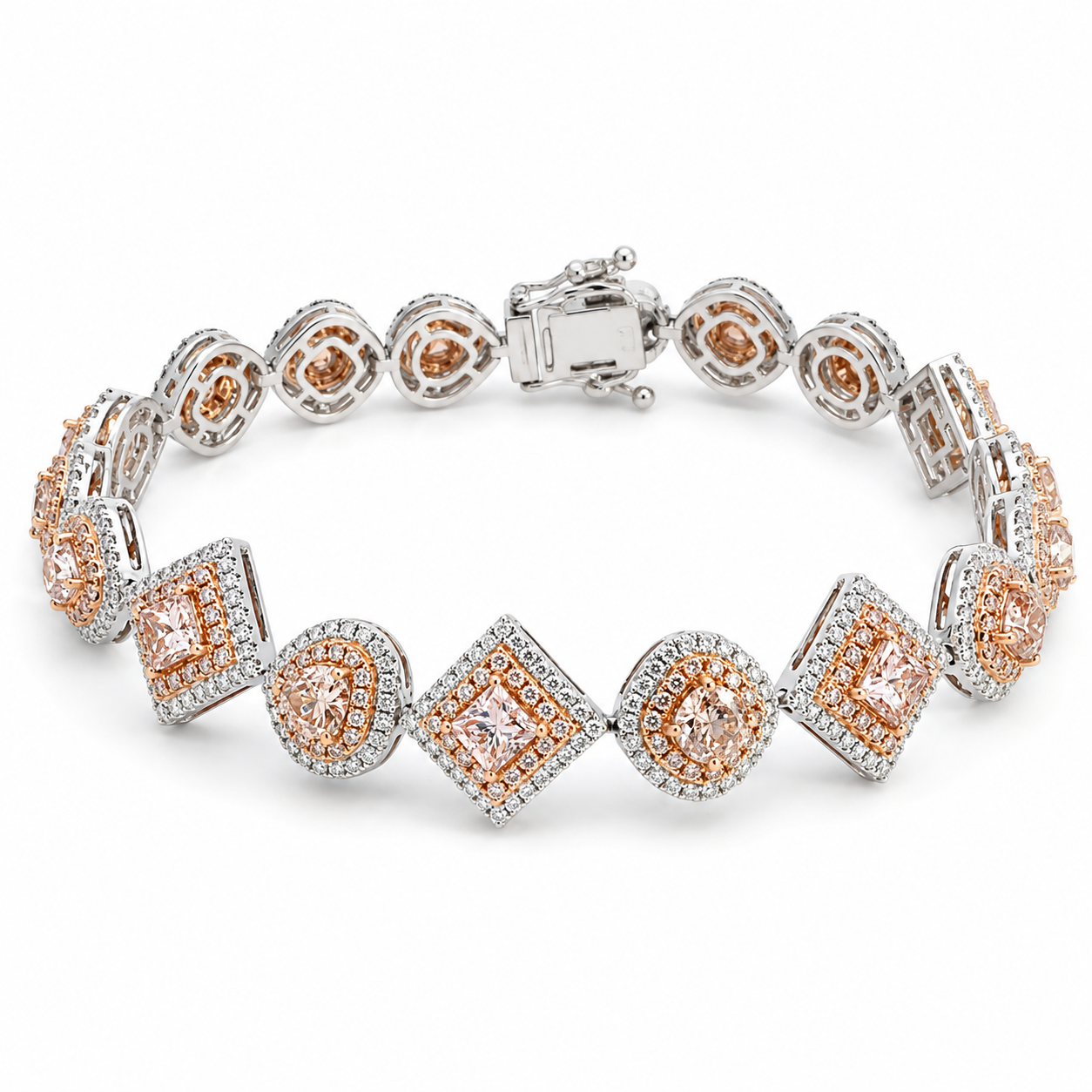 White Gold Pink Diamond Bracelet