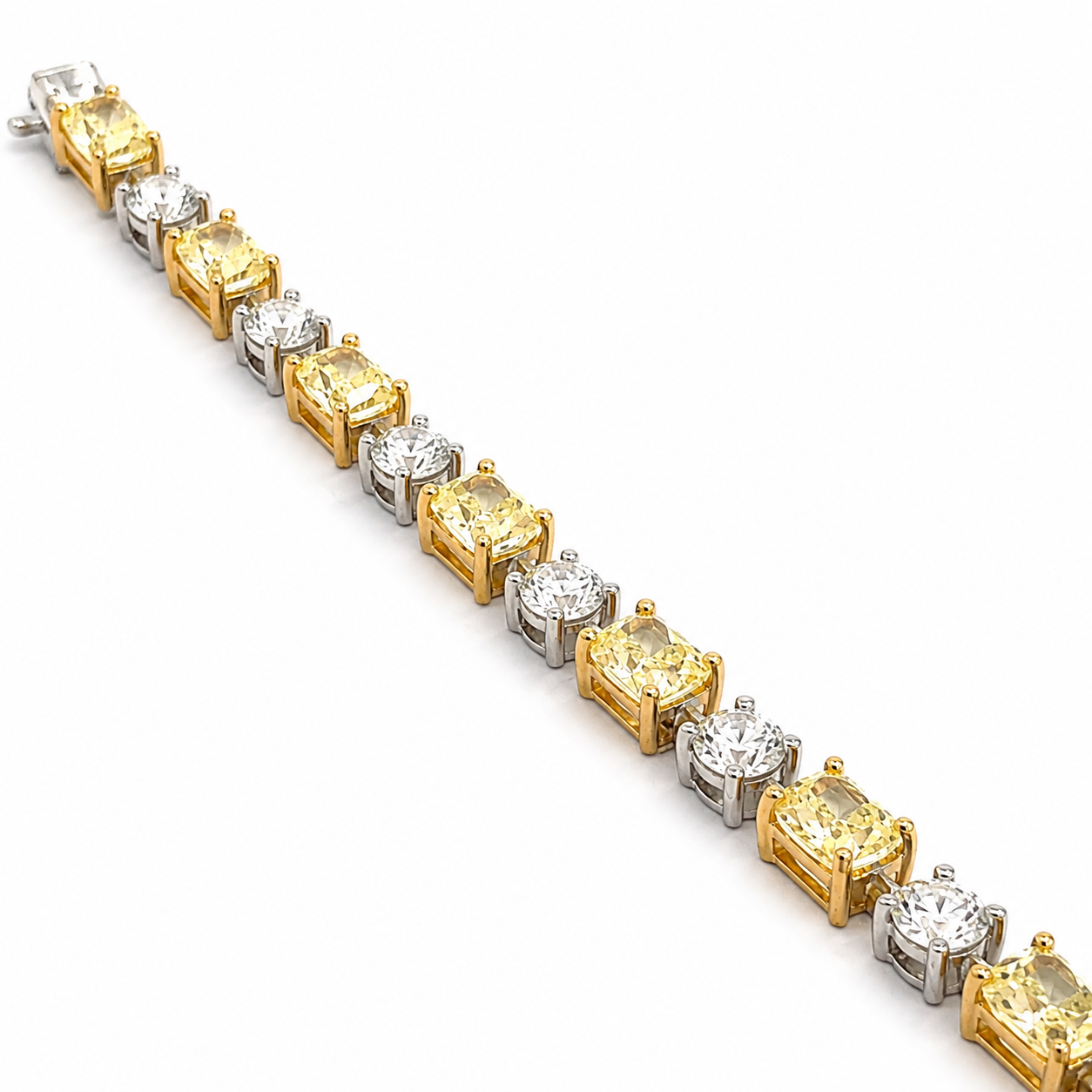 White Gold Yellow and White Diamond Bracelet