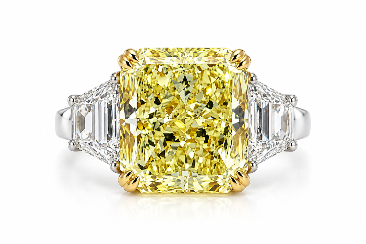 White-Solitaire Diamond Platinum Ring