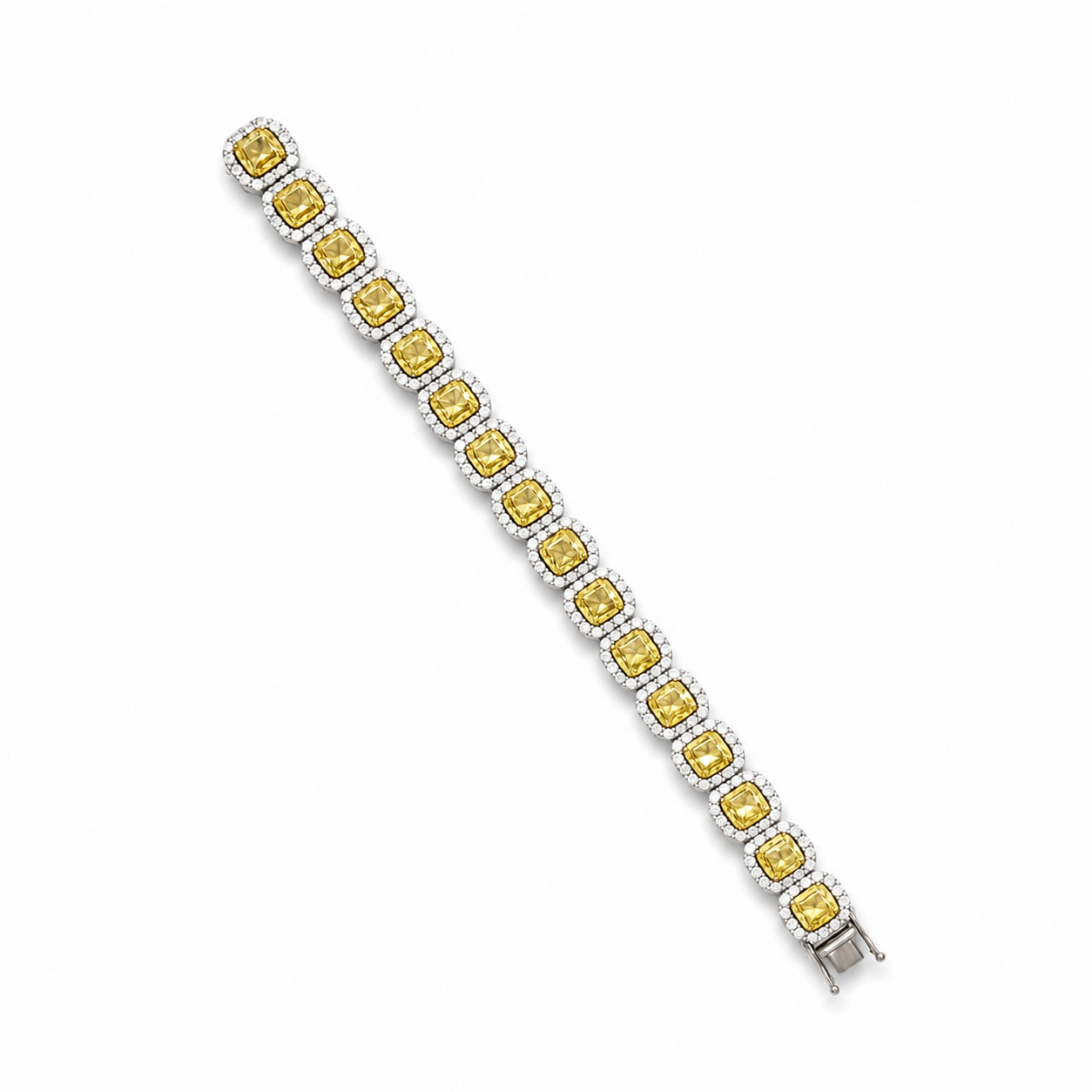 White Gold Yellow and White Diamond Bracelet