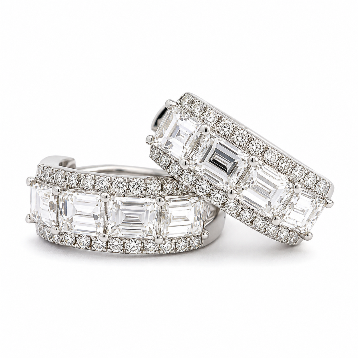 White Gold Diamond Earrings