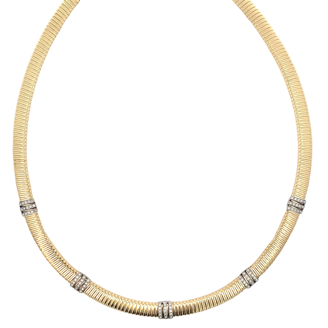 YELLOW GOLD AND DIAMOND NECKLACE