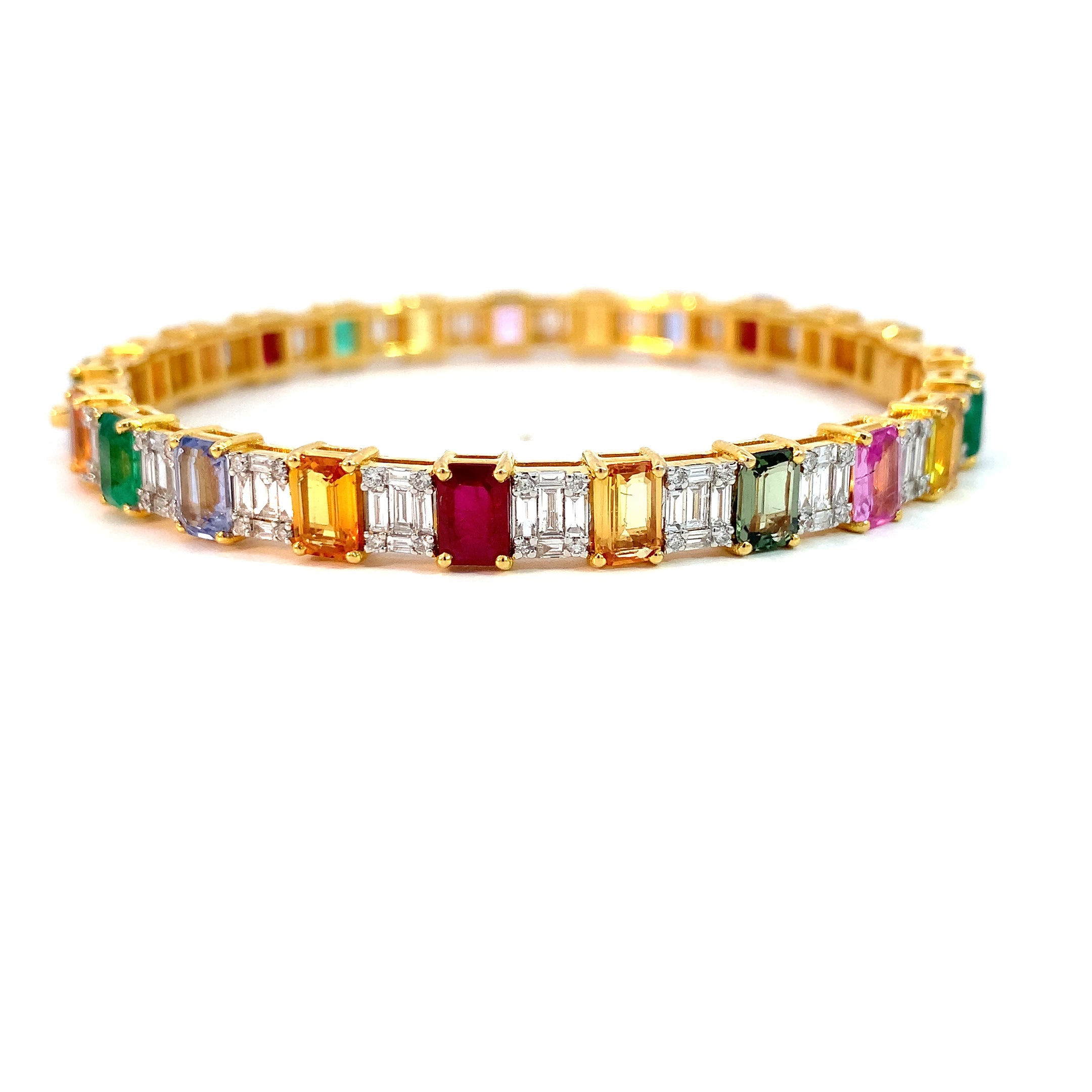 DIAMOND RUBY SAPPHIRE EMERALD BRACELET