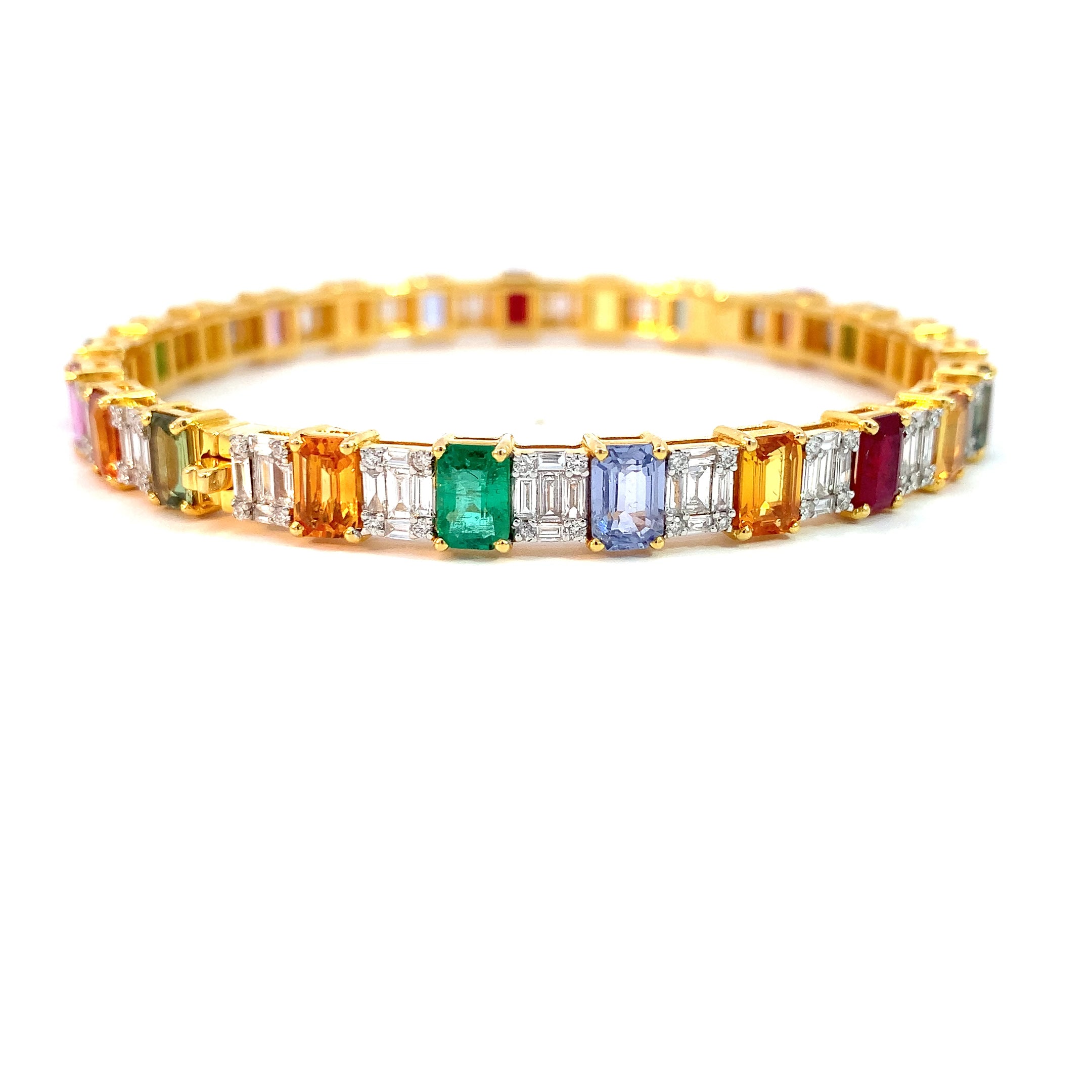 DIAMOND RUBY SAPPHIRE EMERALD BRACELET