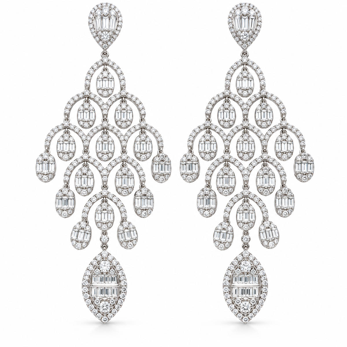 White Gold Diamond Earrings