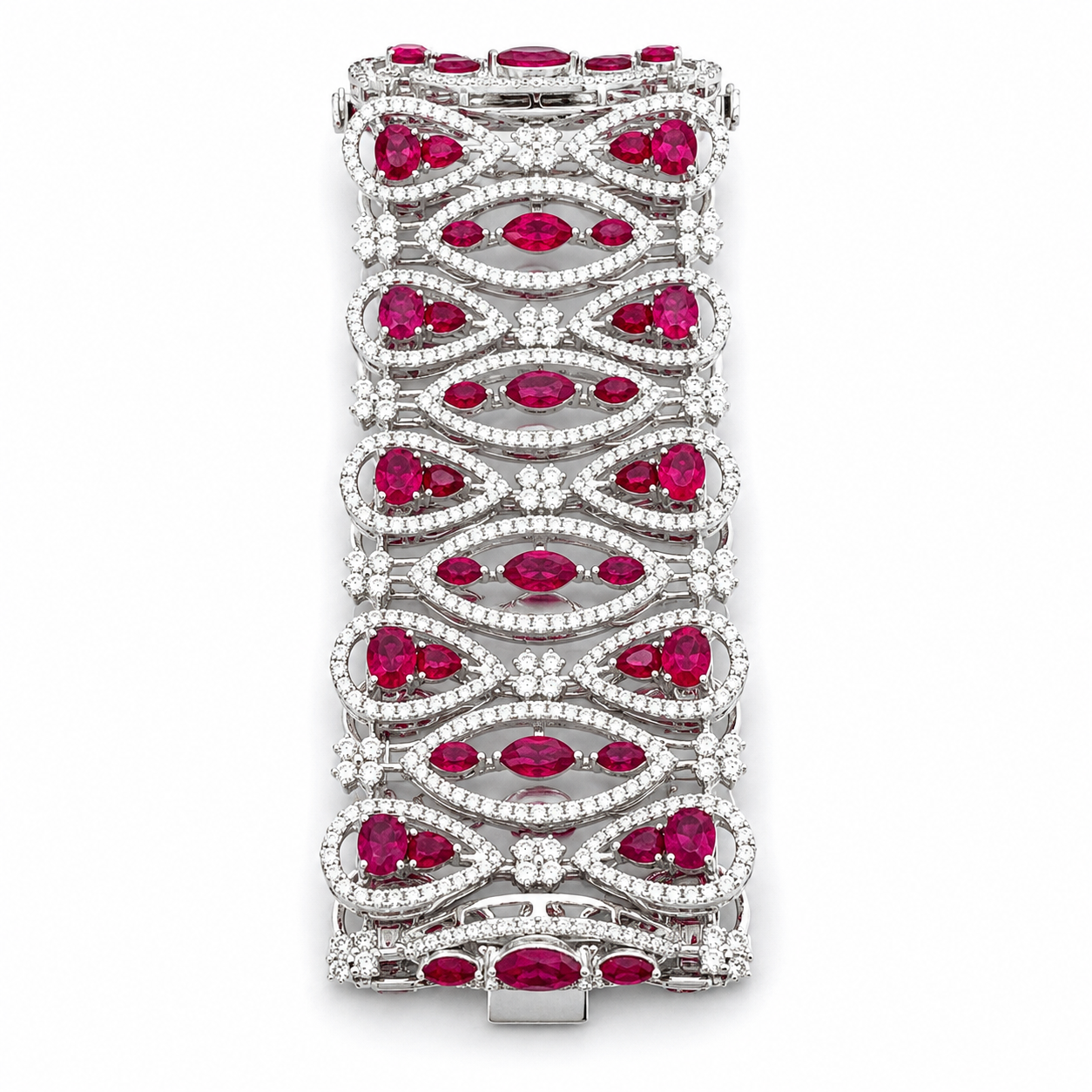 White Gold Ruby Bracelet