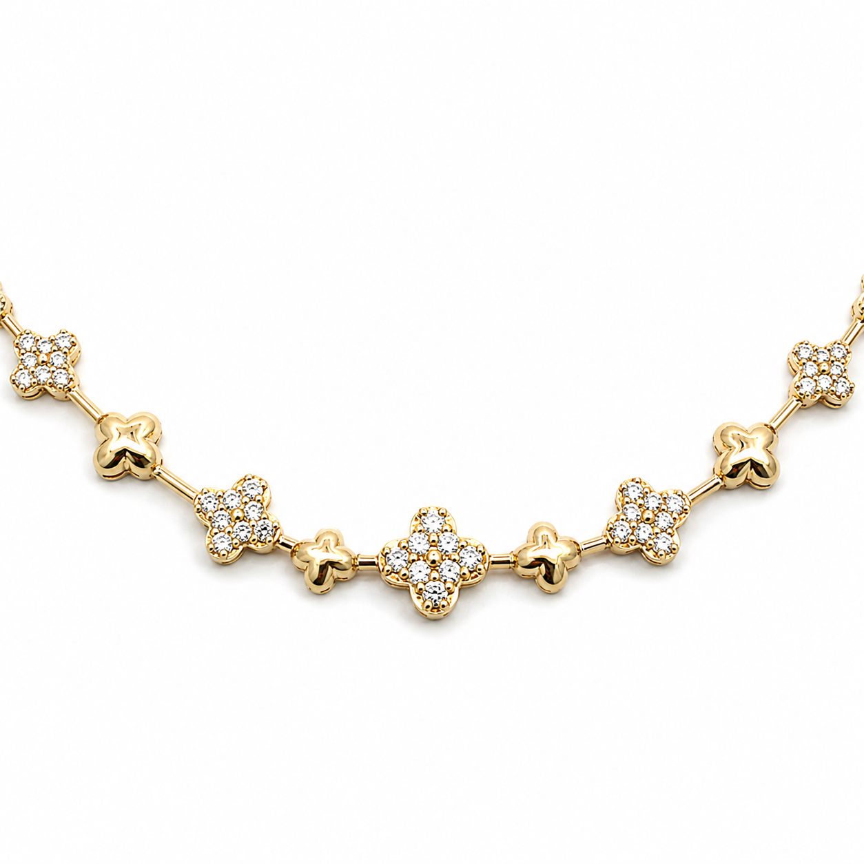 Yellow Gold Diamond Necklace