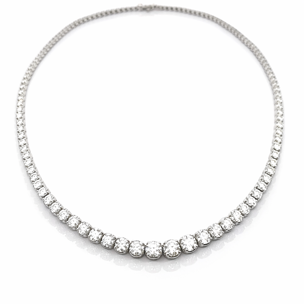 WHITE GOLD DIAMOND TENNIS NECKLACE
