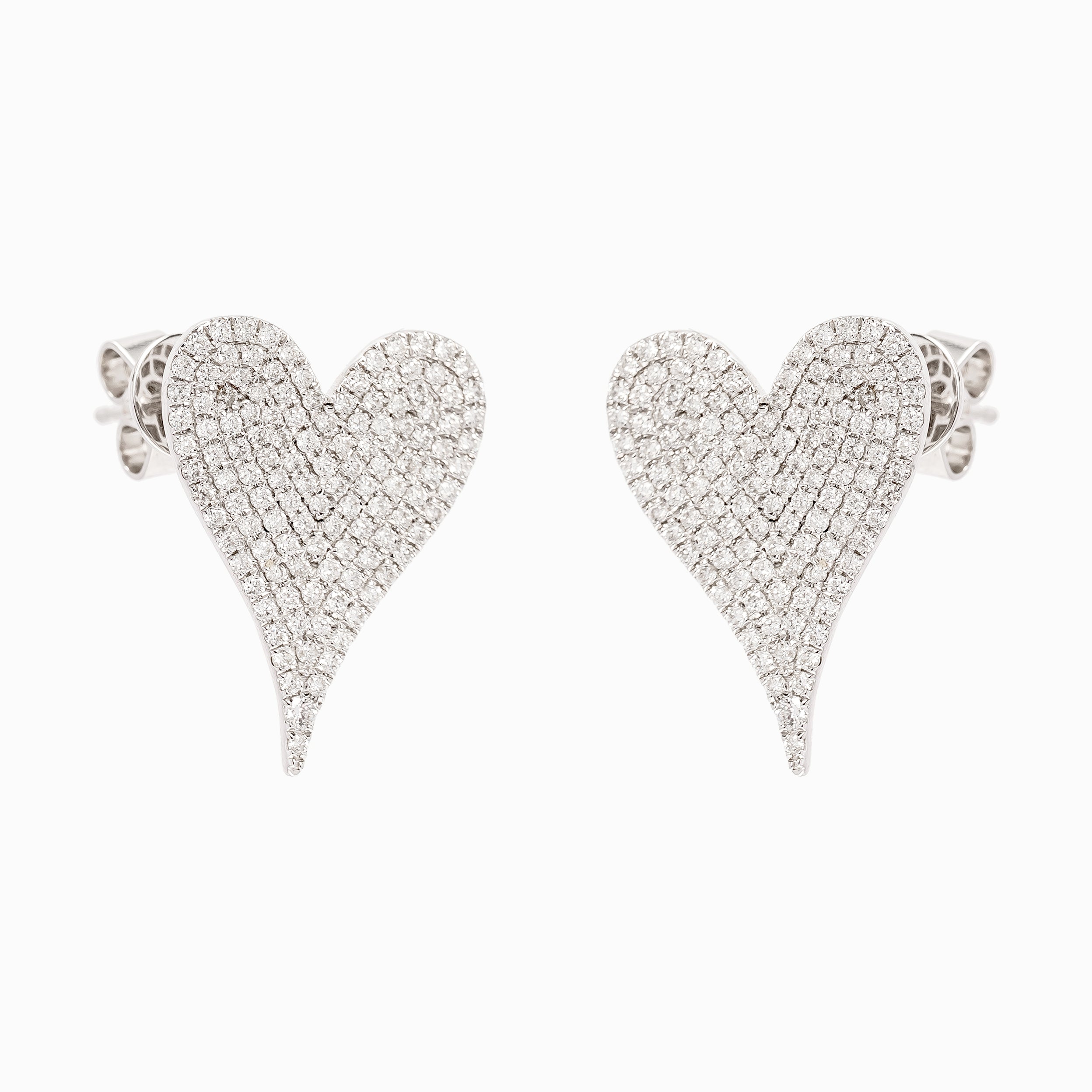 DIAMOND HEART EARRINGS