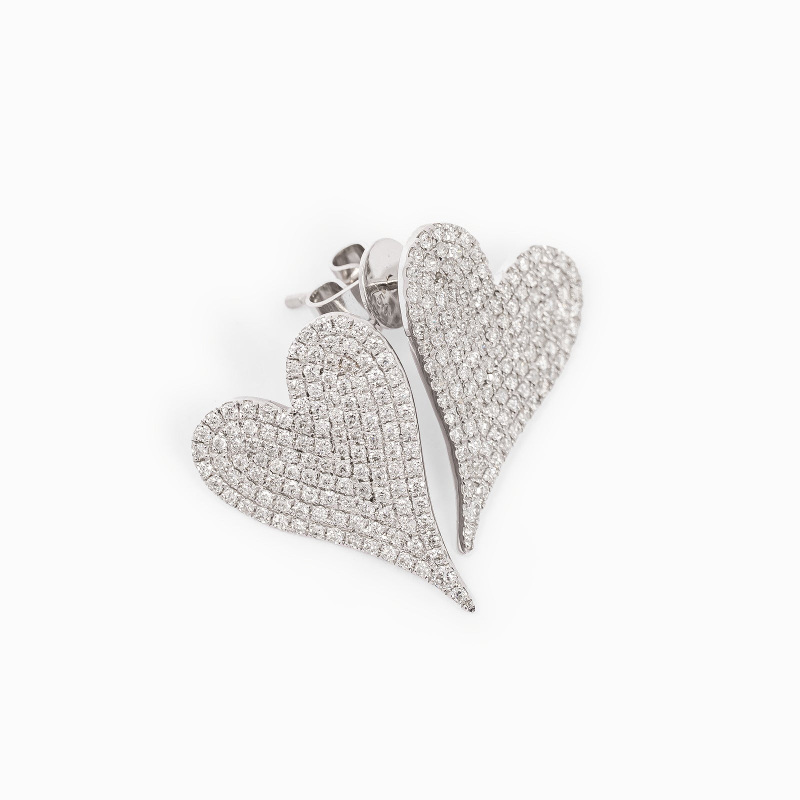 DIAMOND HEART EARRINGS