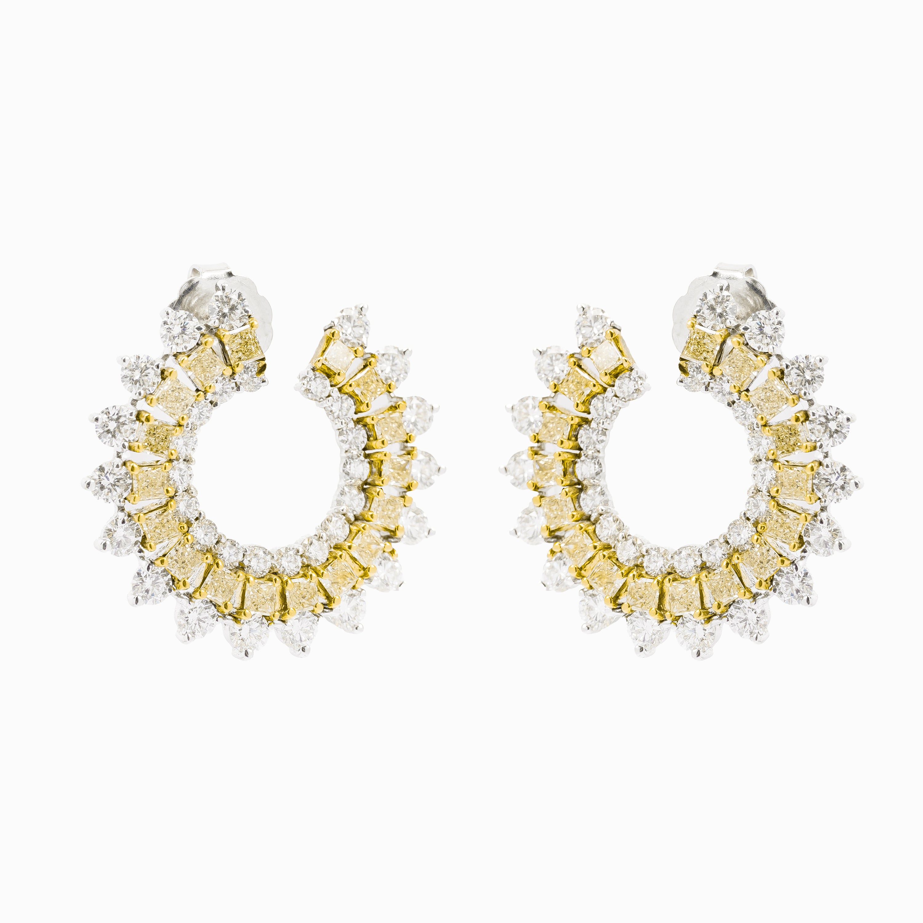 White Gold Drop Earrings With Diamond Stones