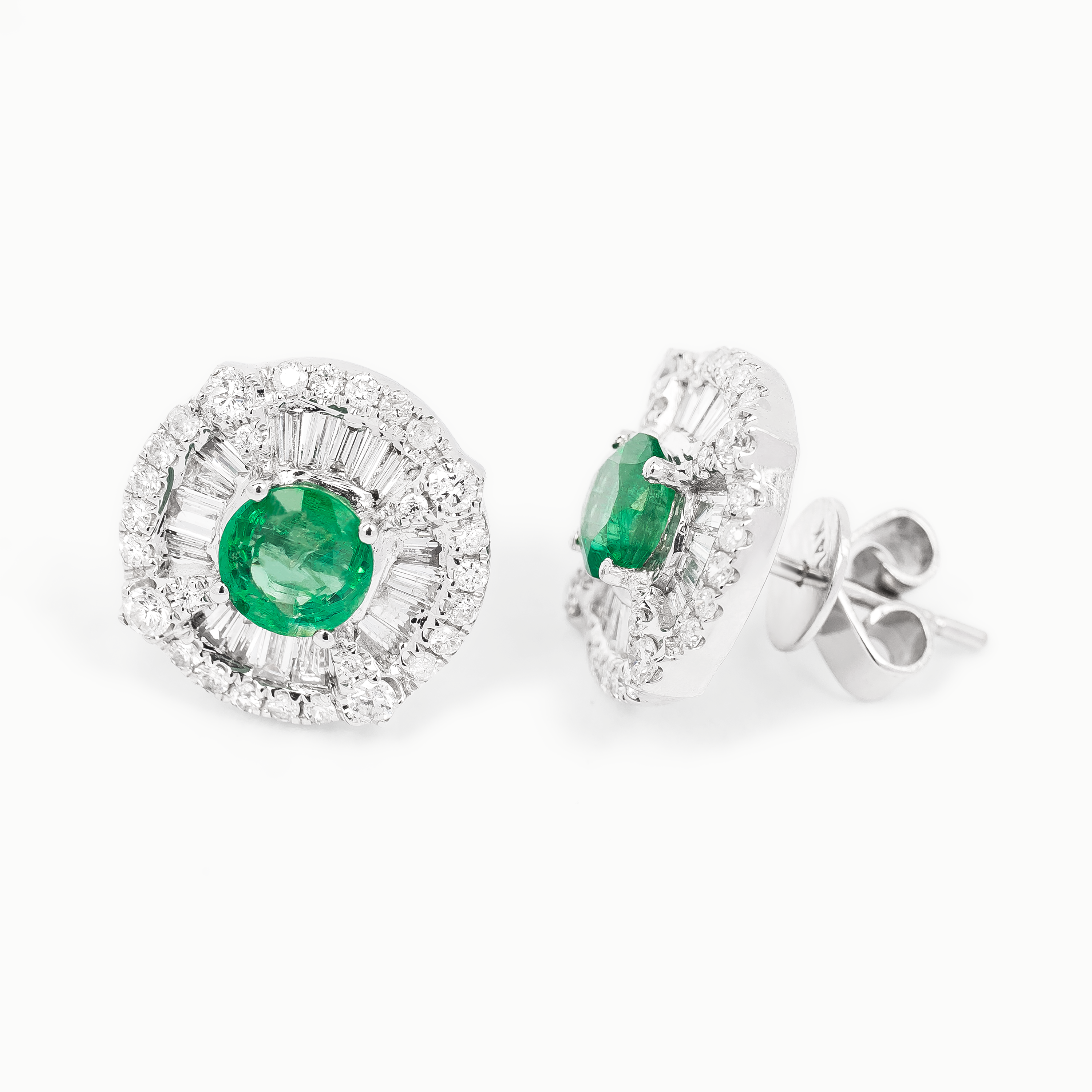 DIAMOND EMERALD EARRING