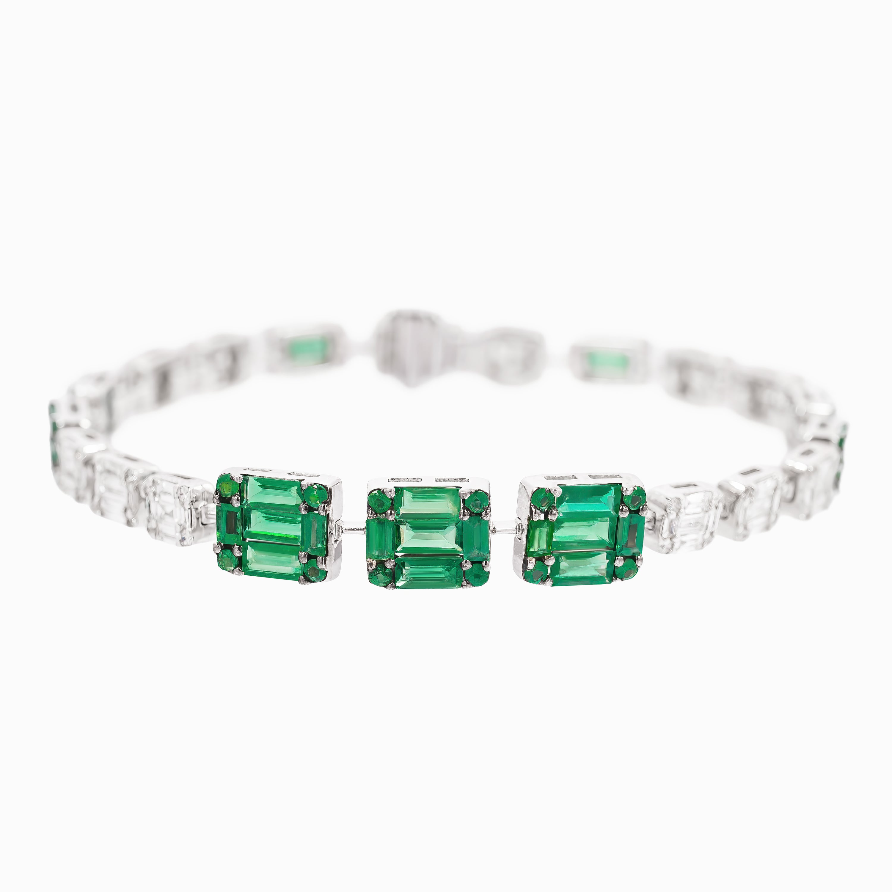 EMERALD TRIO DIAMOND BRACELET