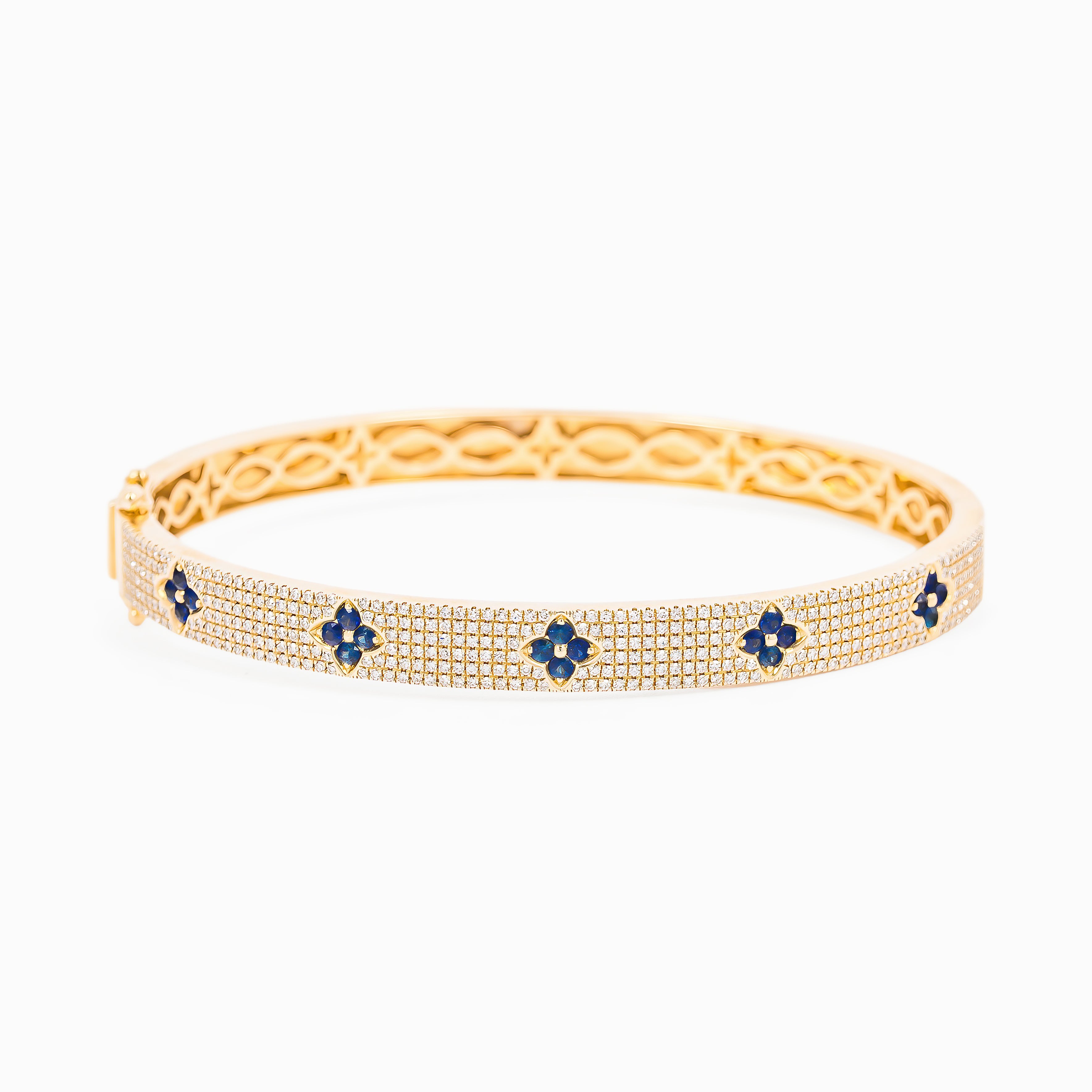 SAPPHIRE AND DIAMOND BANGLE