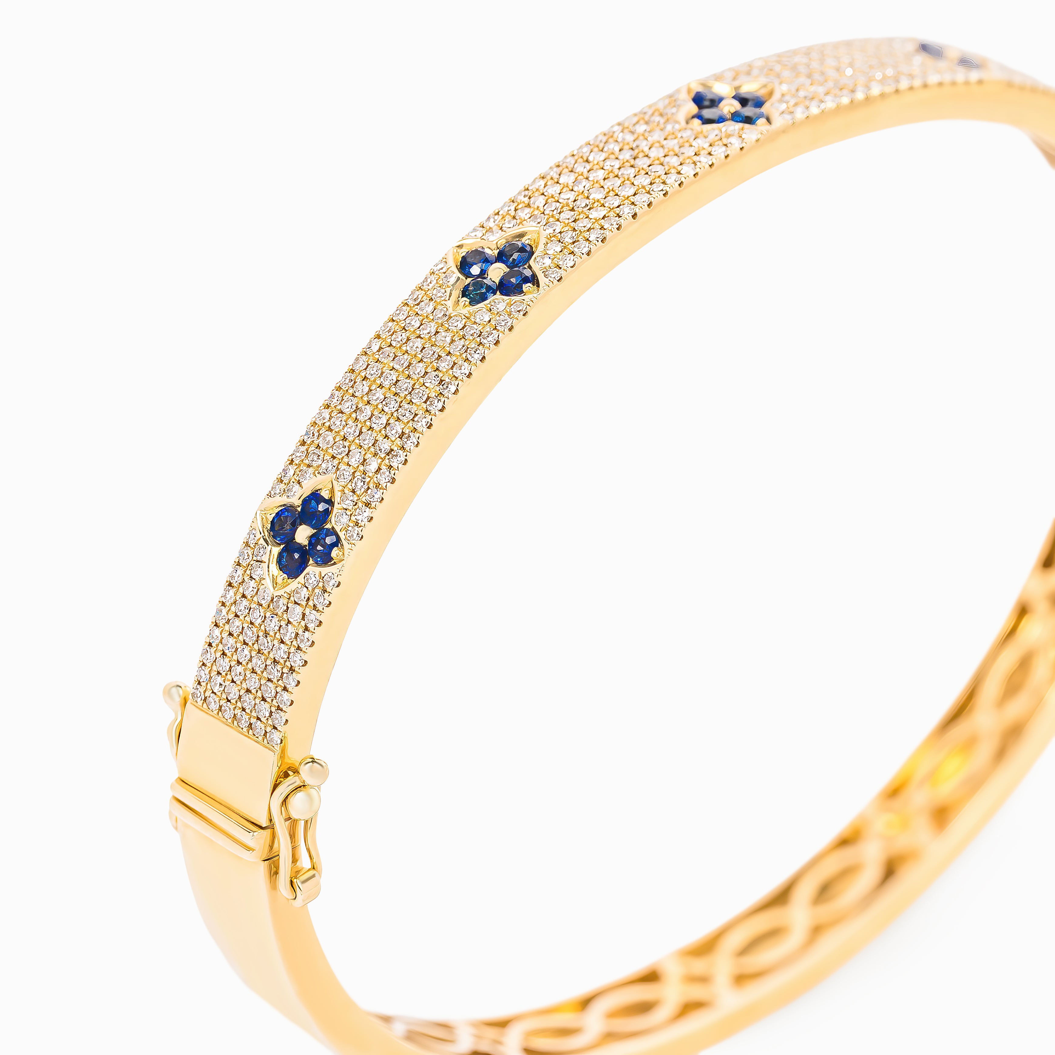 SAPPHIRE AND DIAMOND BANGLE