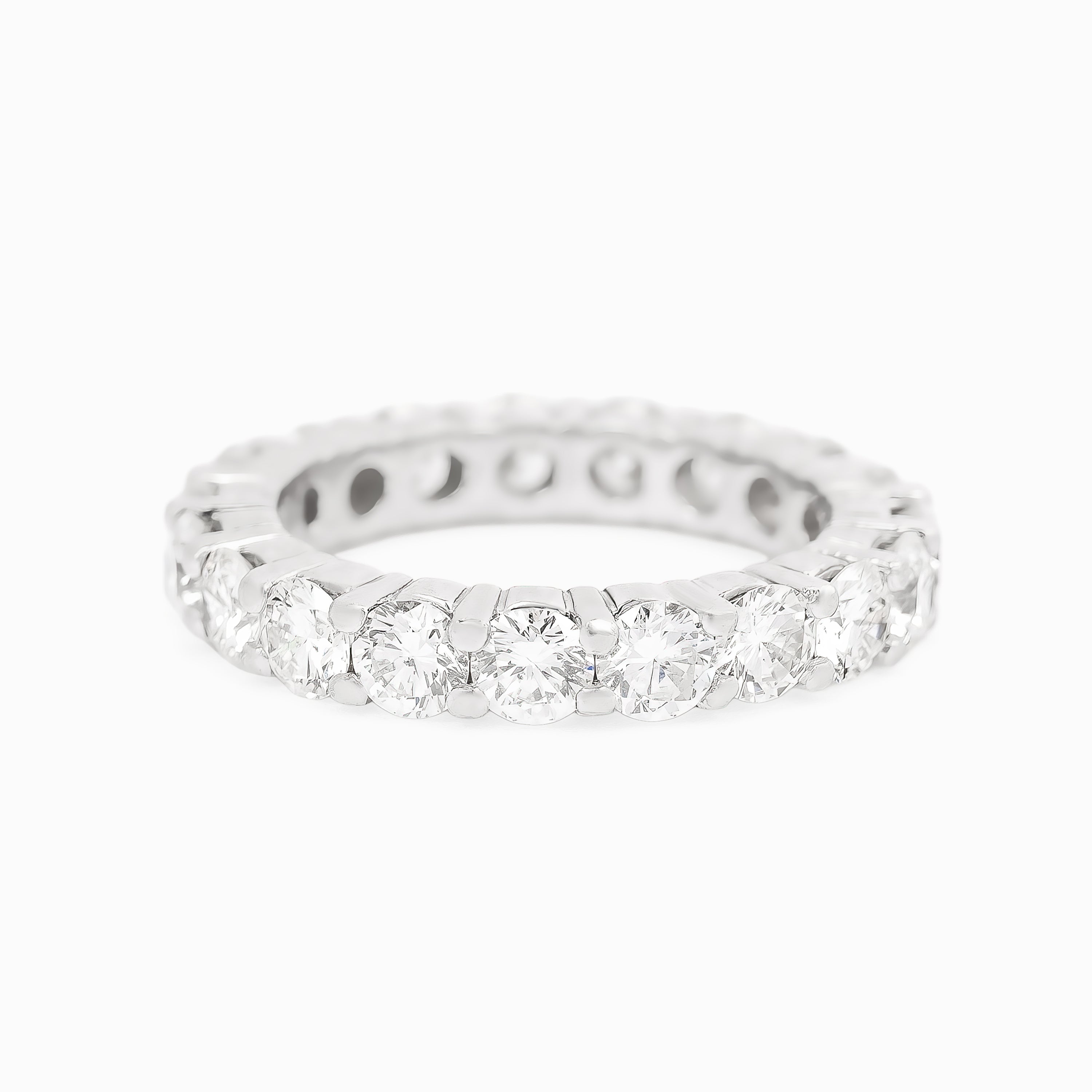 White Gold Rose Gold Ring with Diamond Only Stones