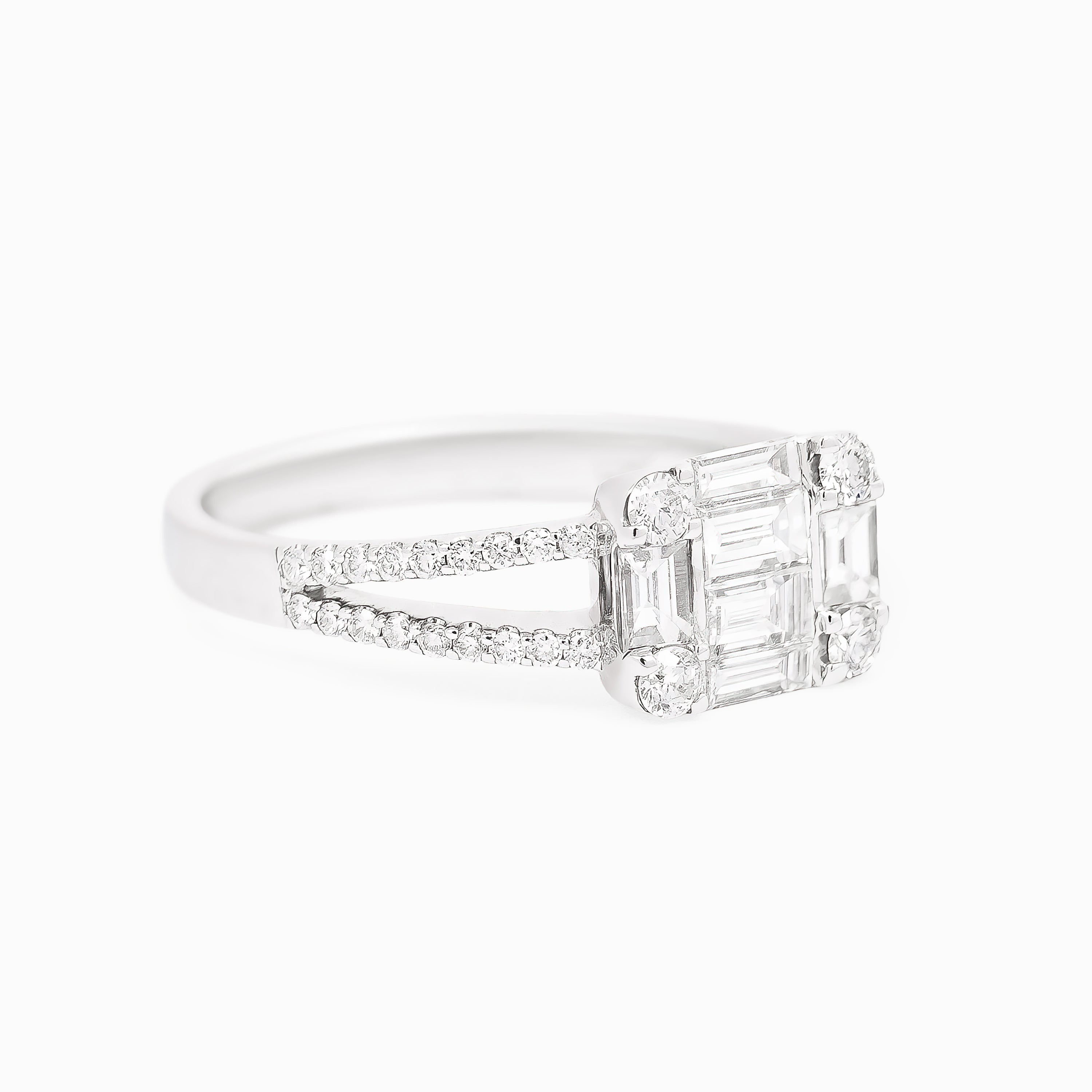 White Gold Ring with Diamond Only Stones