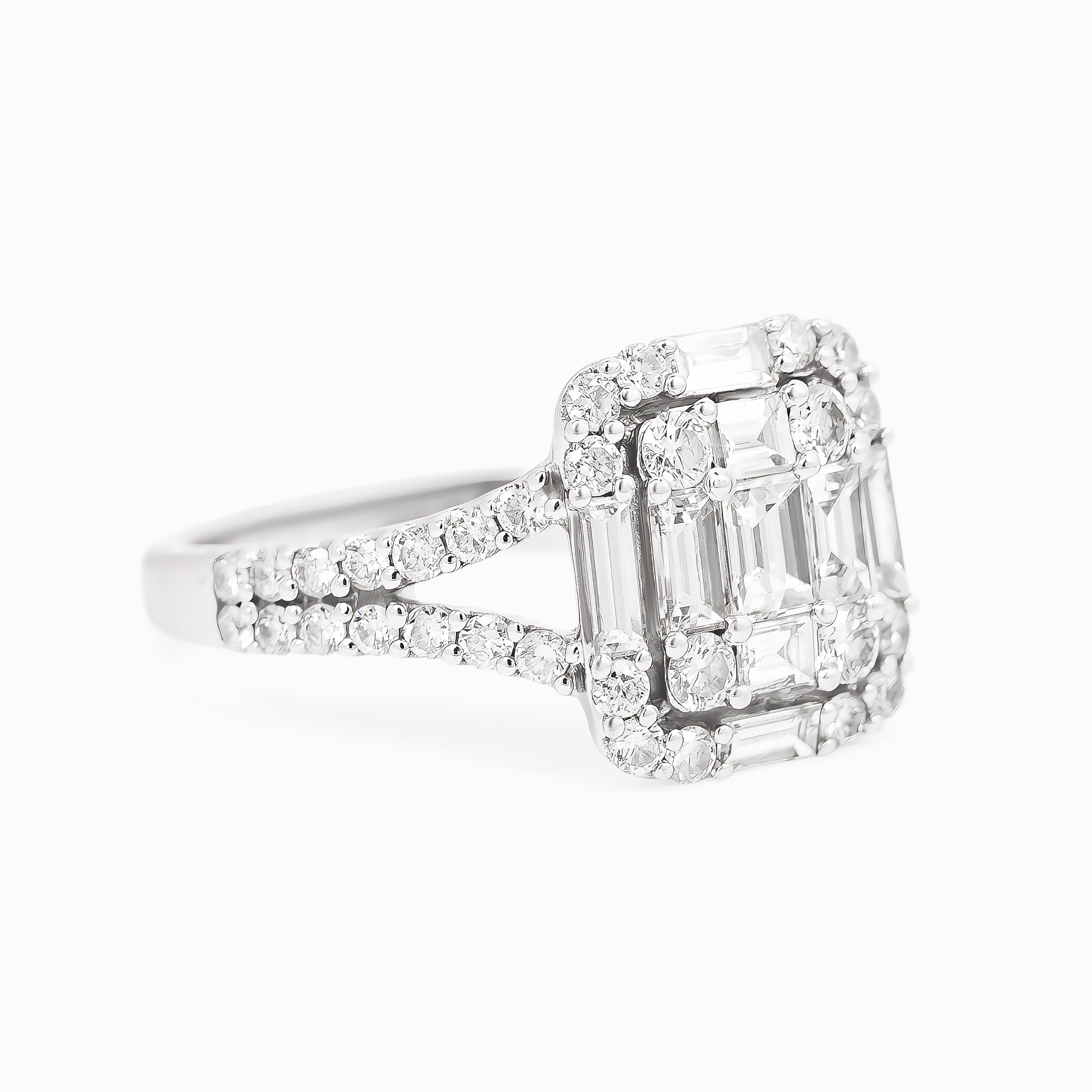 White Gold Ring with Diamond Only Stones