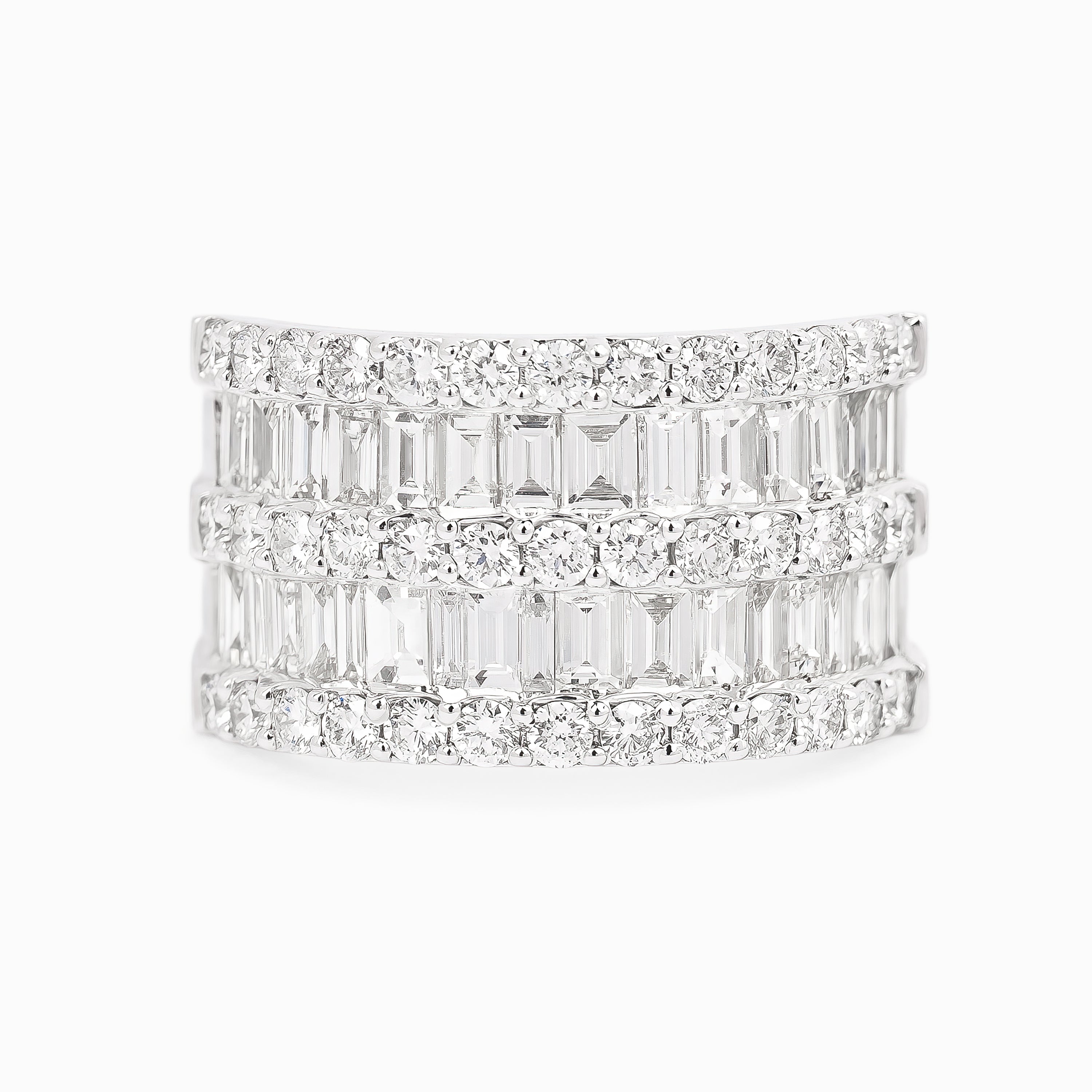 White Gold Ring with Diamond Only Stones