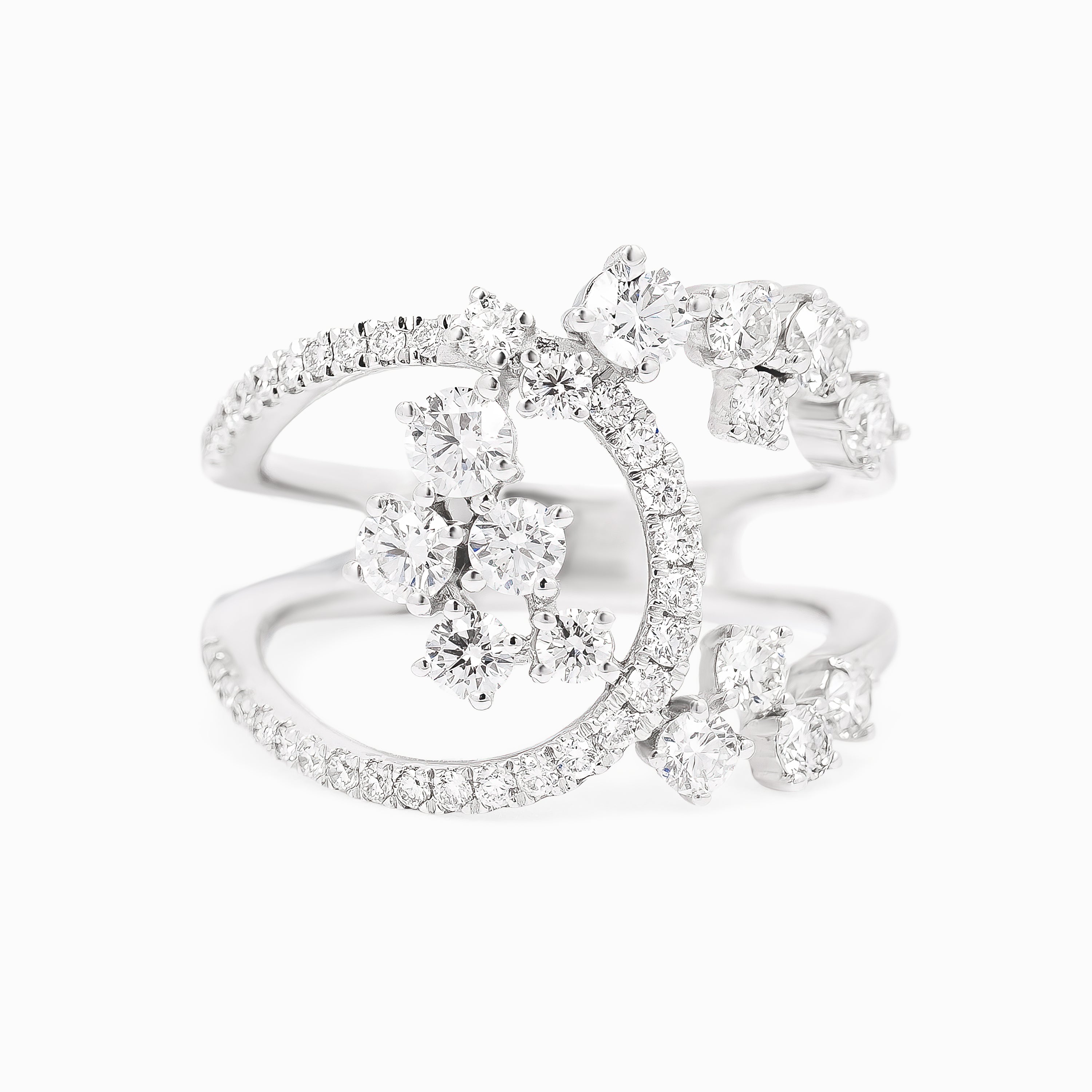 White Gold Ring with Diamond Only Stones