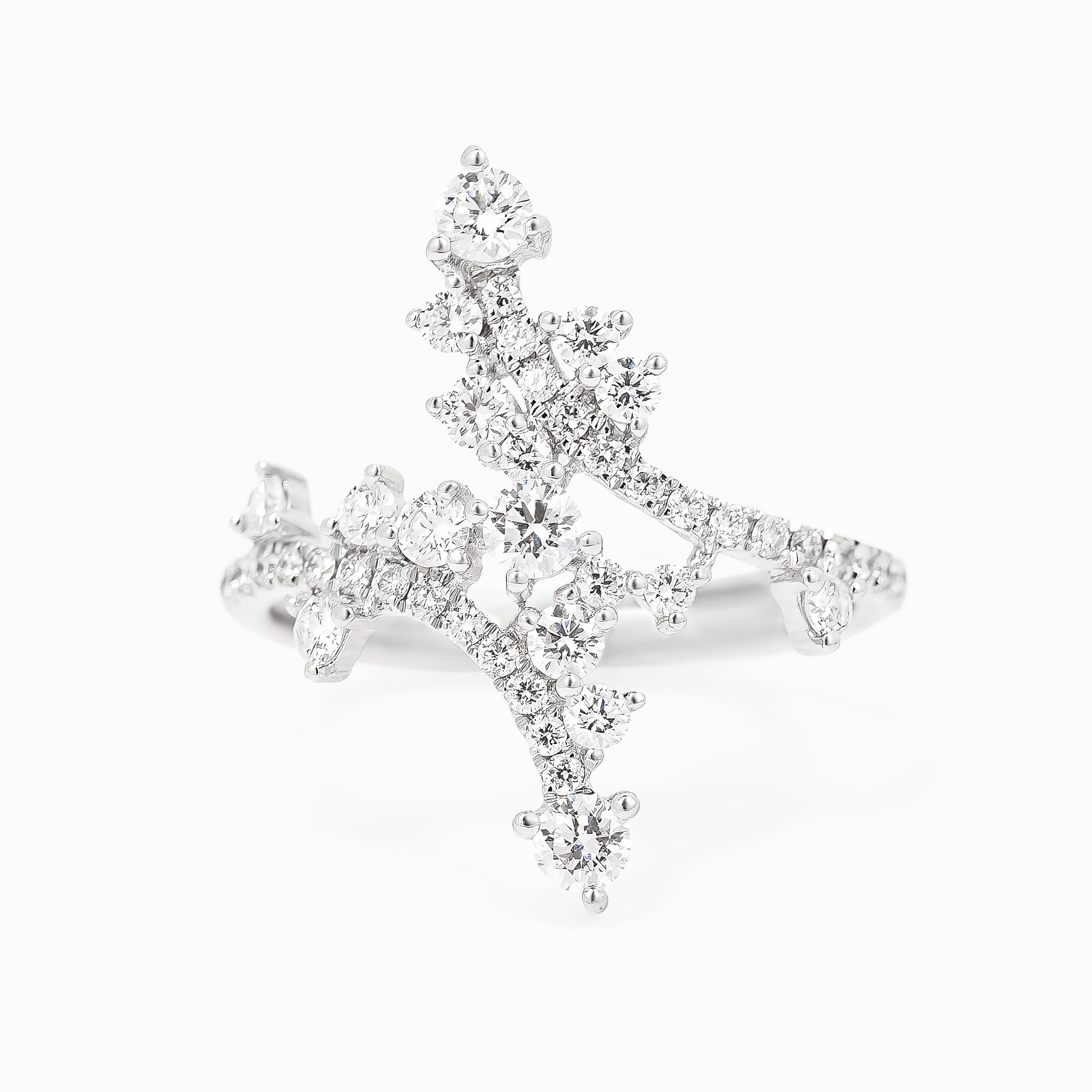 White Gold Ring with Diamond Only Stones