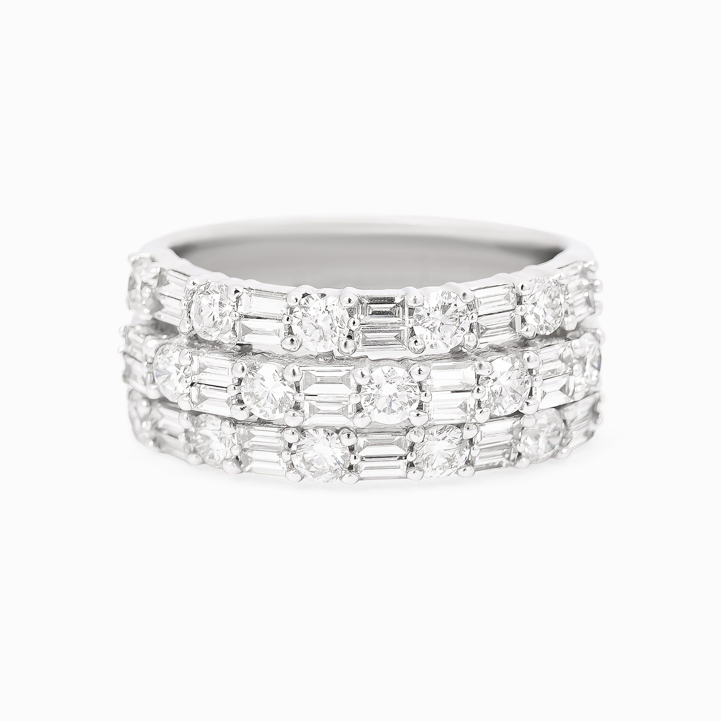 White Gold Ring with Diamond Only Stones