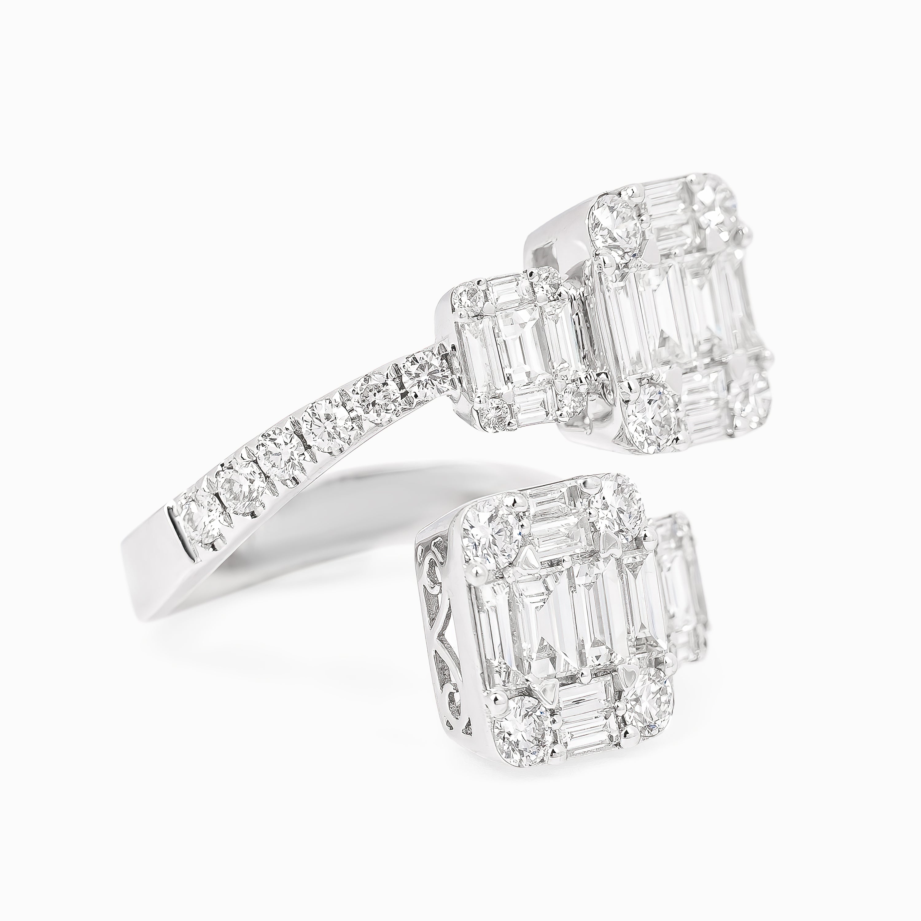White Gold Ring with Diamond Only Stones