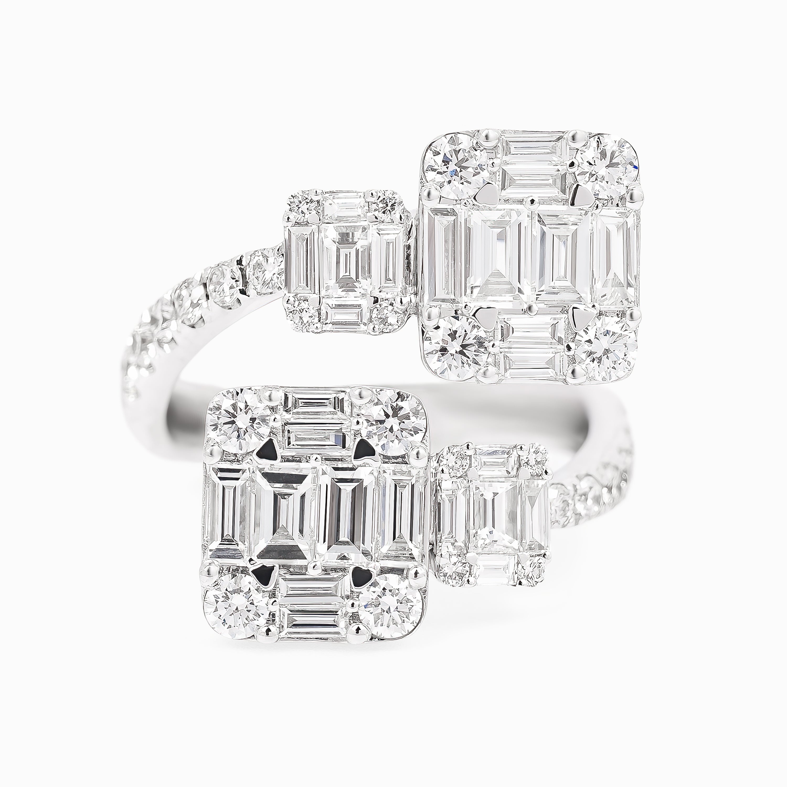 White Gold Ring with Diamond Only Stones