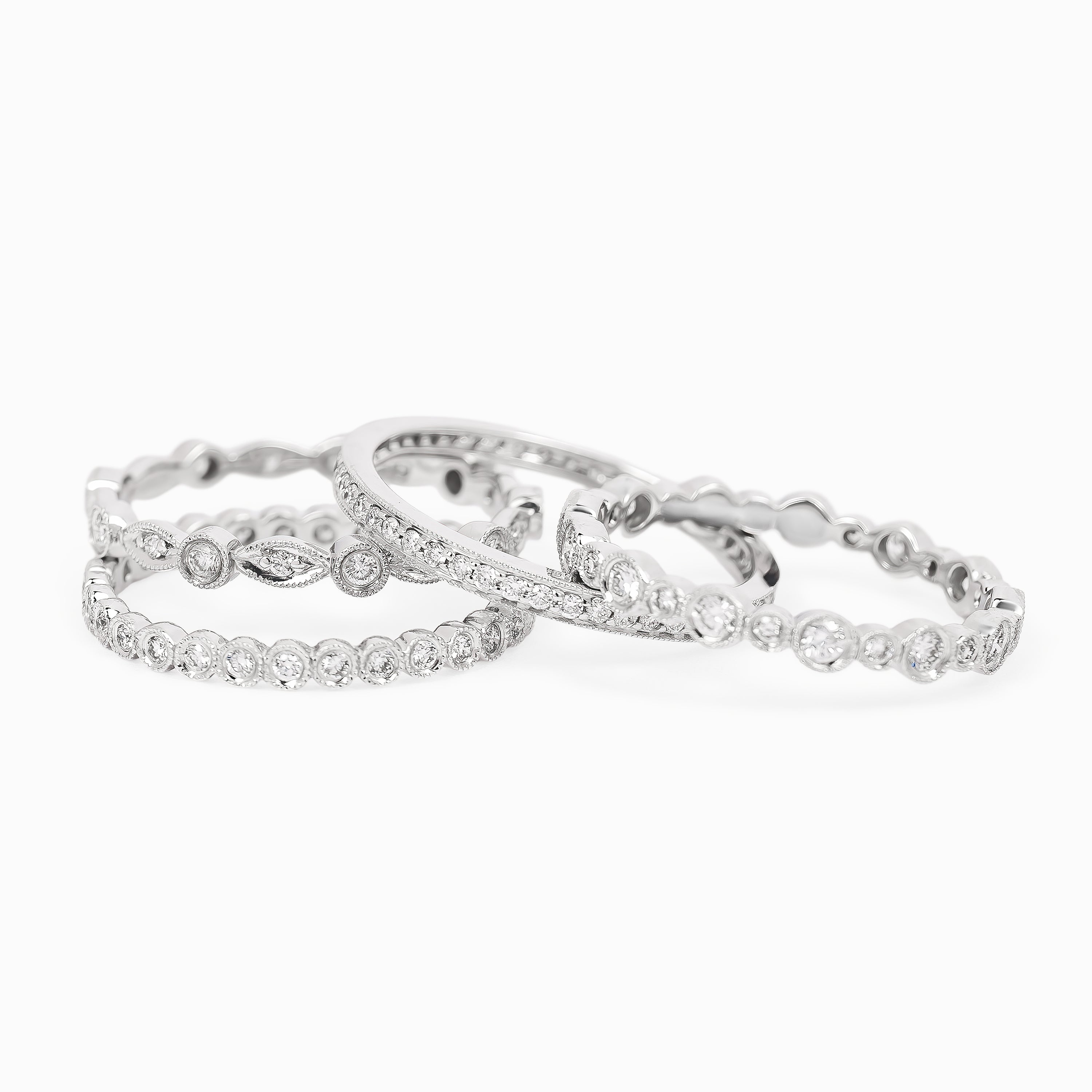 White Gold Ring with Diamond Only Stones
