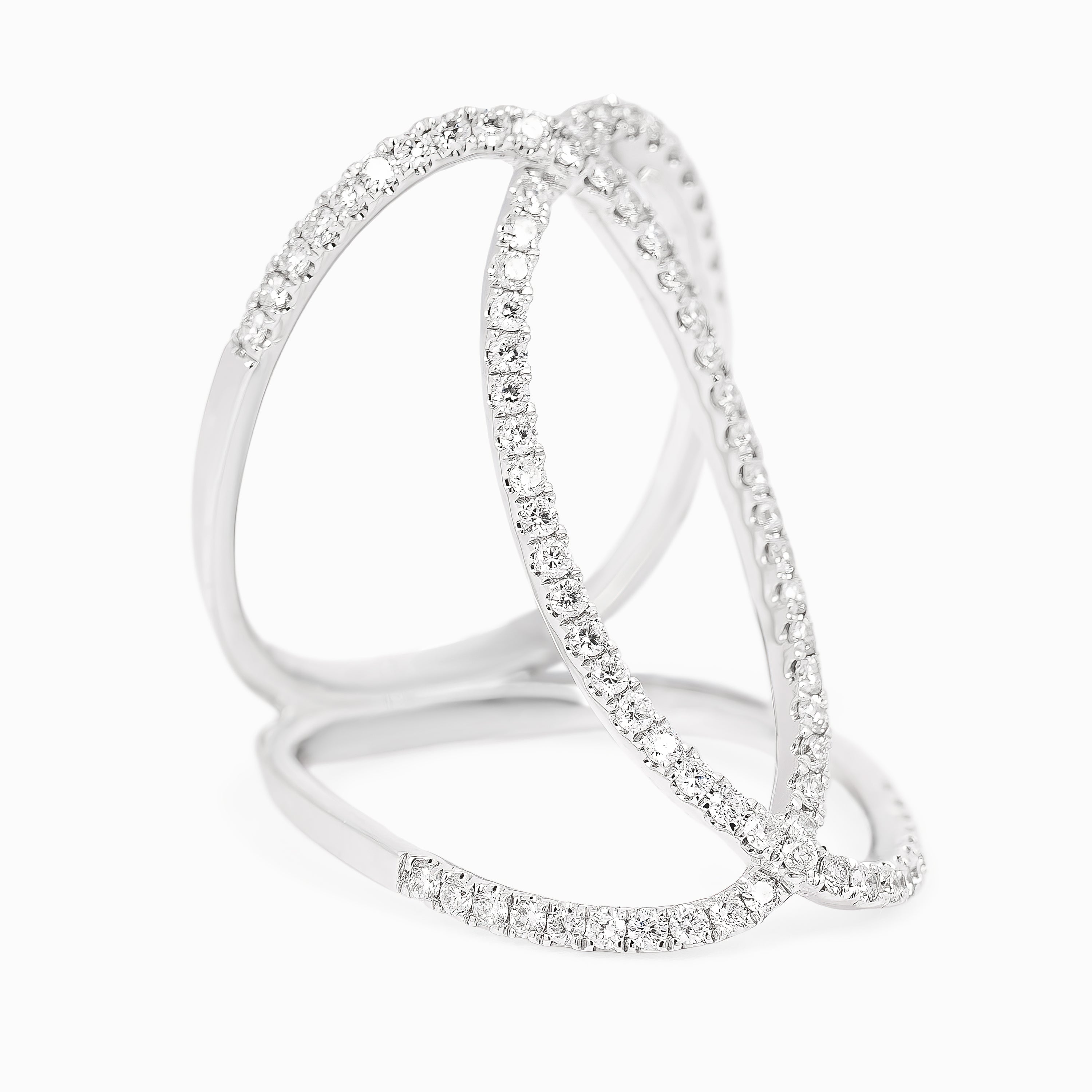 White Gold Ring with Diamond Only Stones
