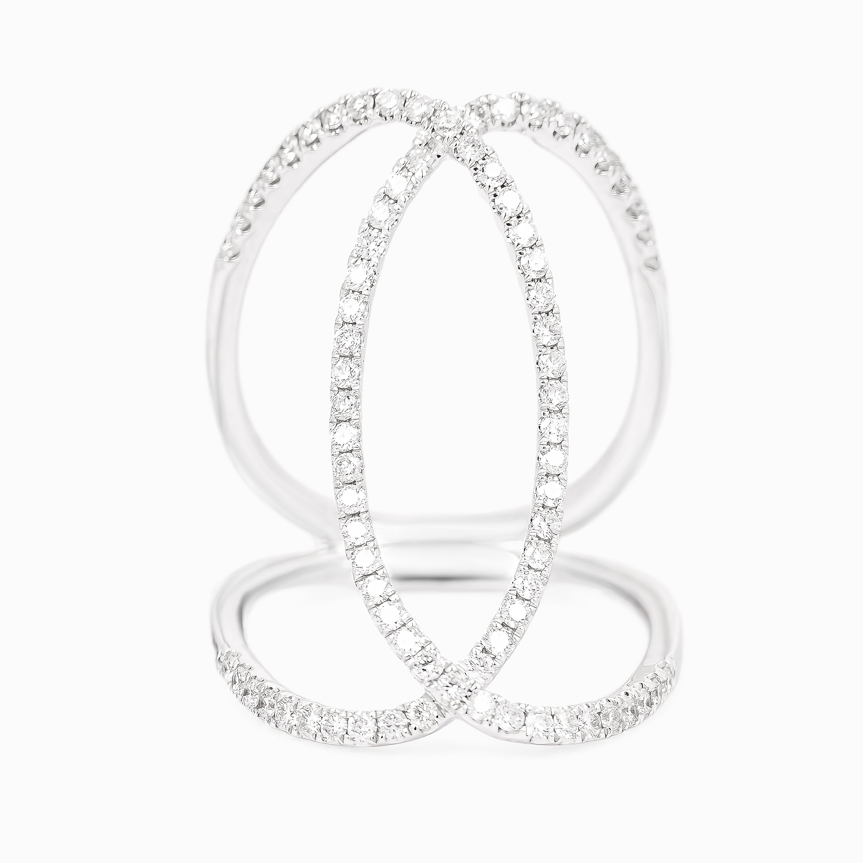 White Gold Ring with Diamond Only Stones