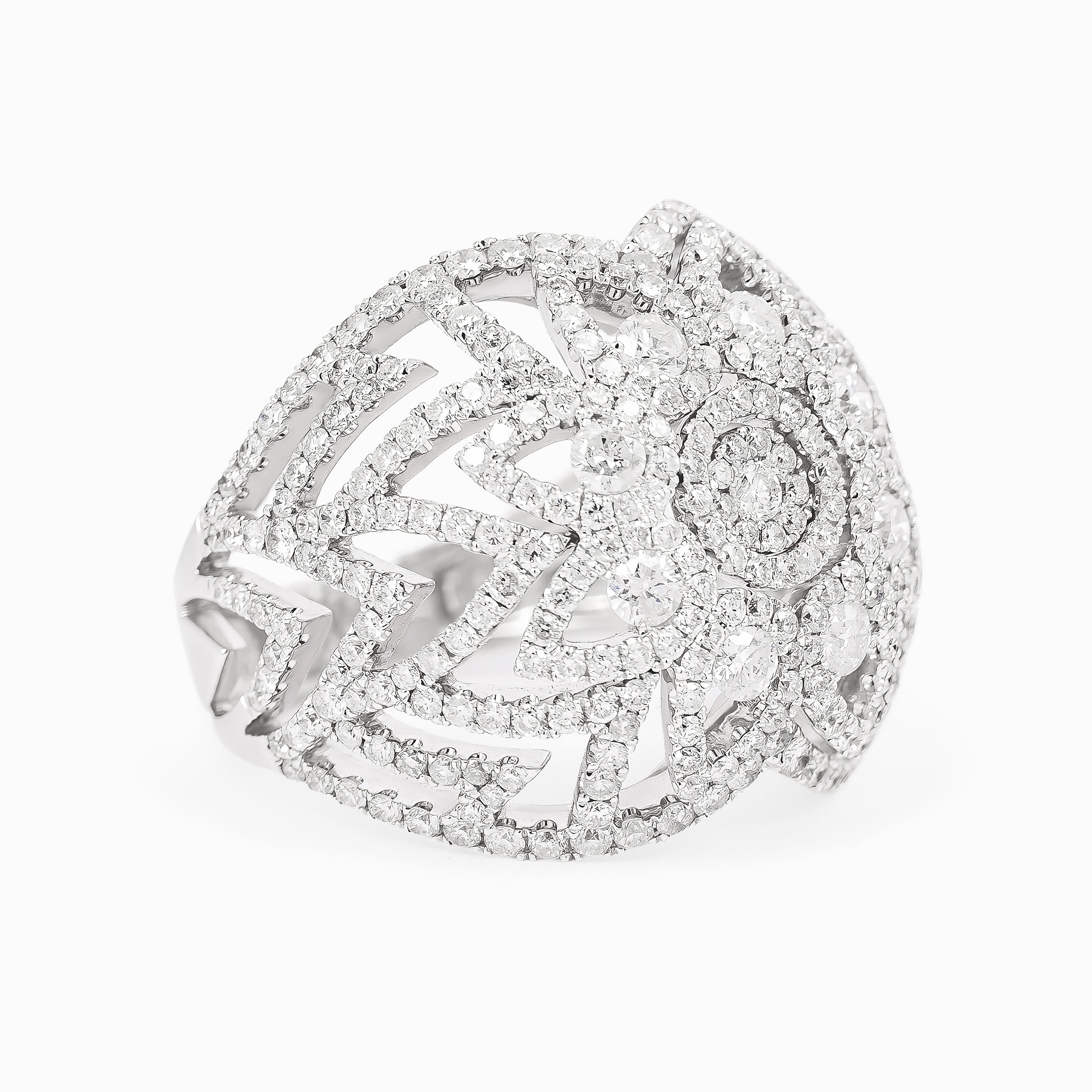 White Gold Ring with Diamond Only Stones