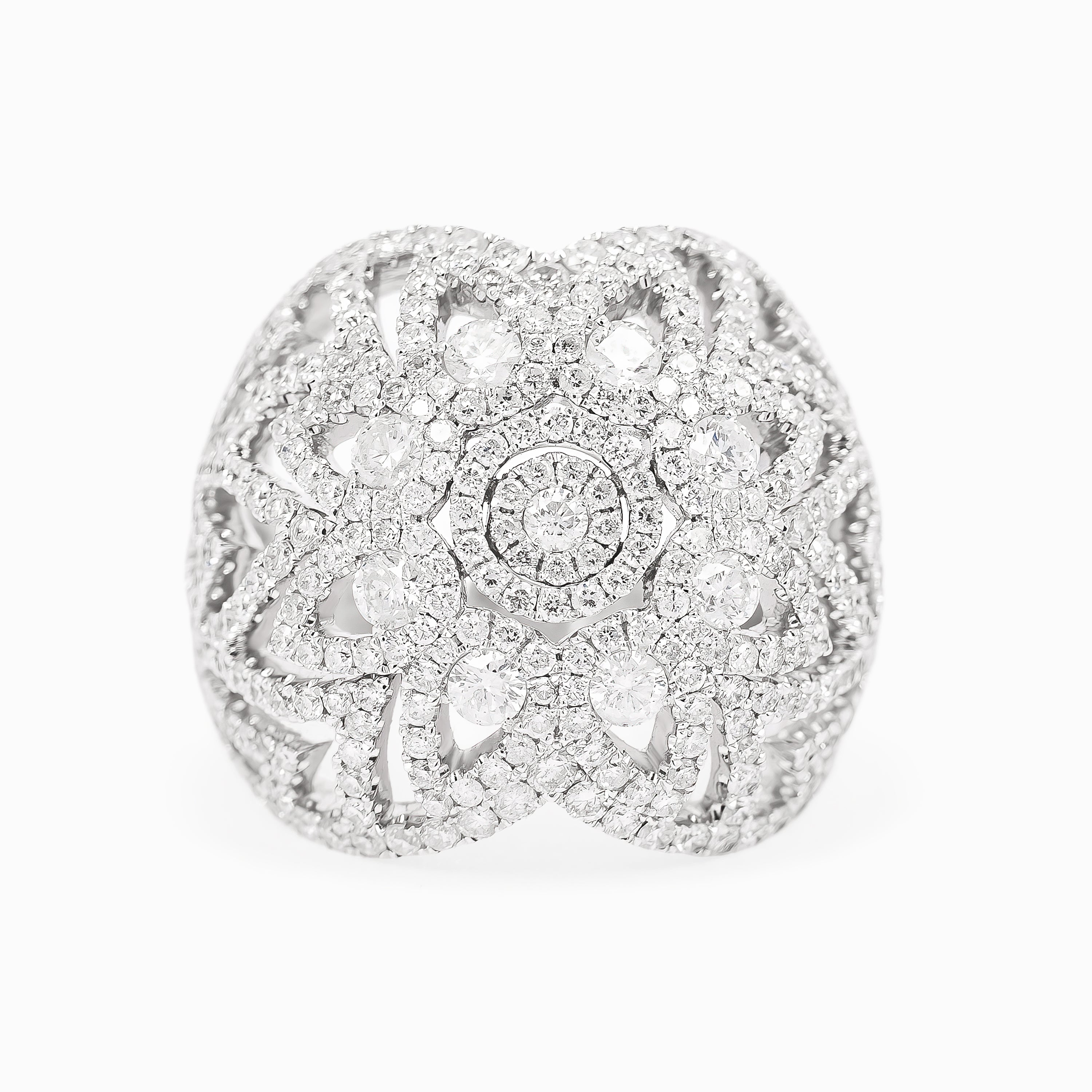 White Gold Ring with Diamond Only Stones