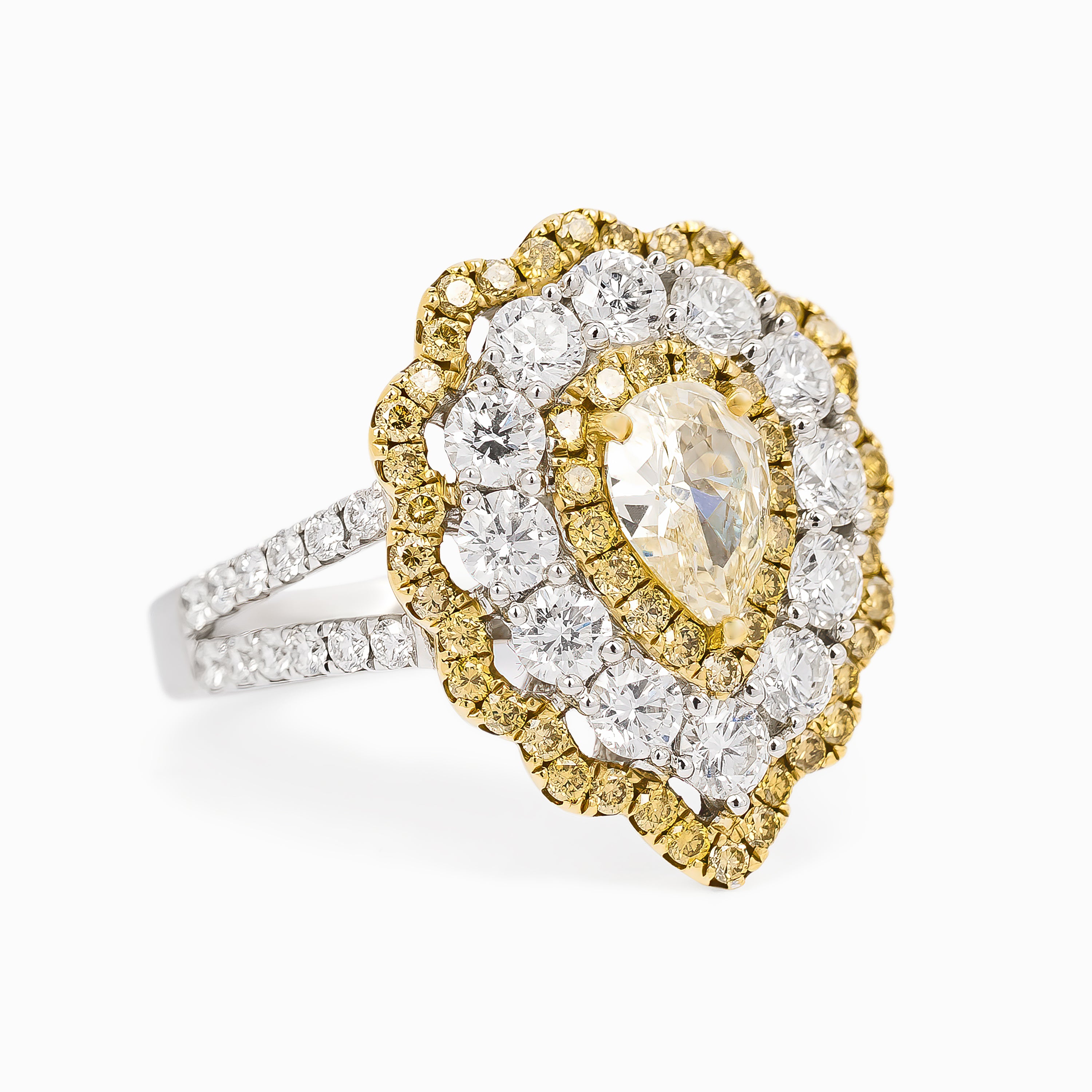 White Gold Ring with Diamond Only Stones