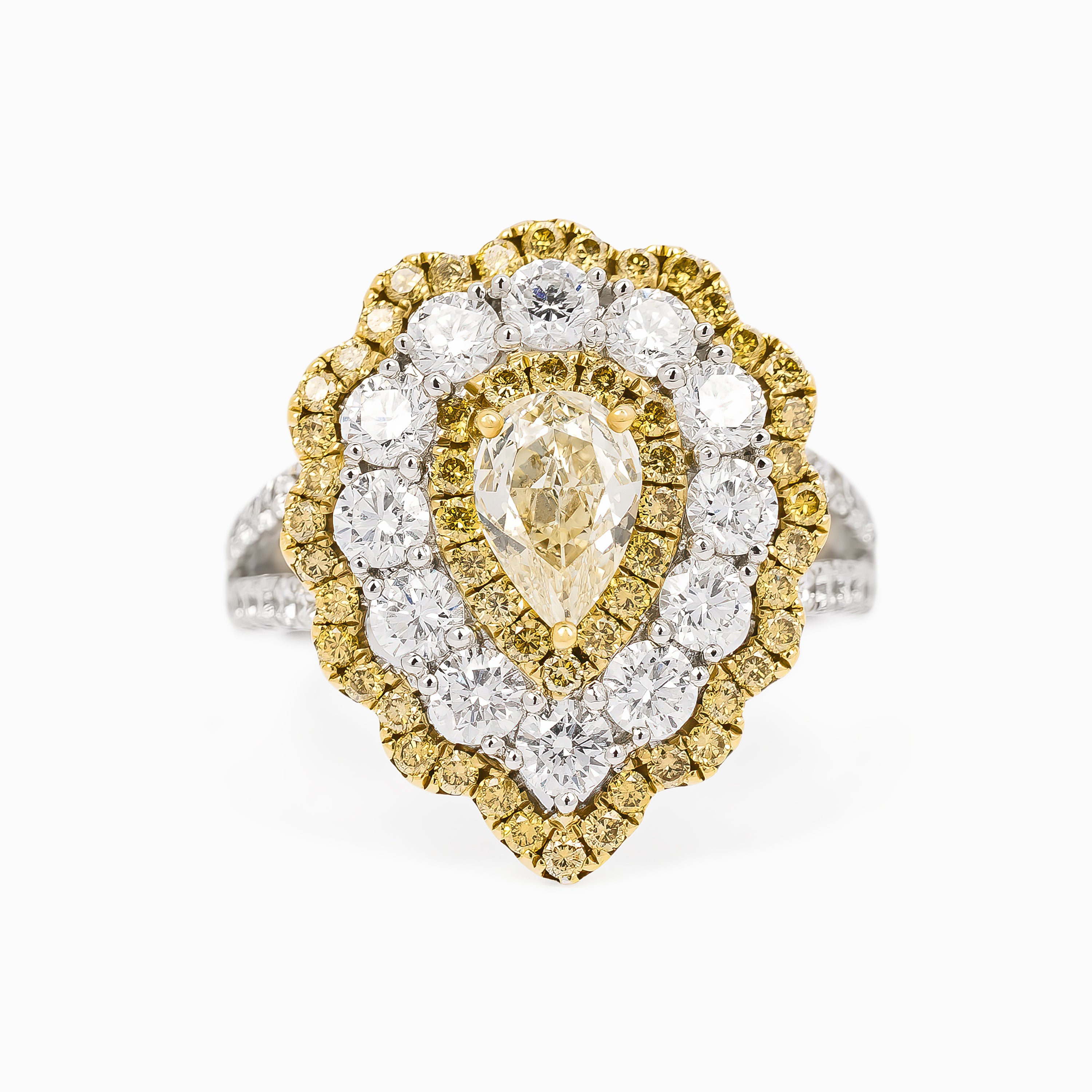 White Gold Ring with Diamond Only Stones
