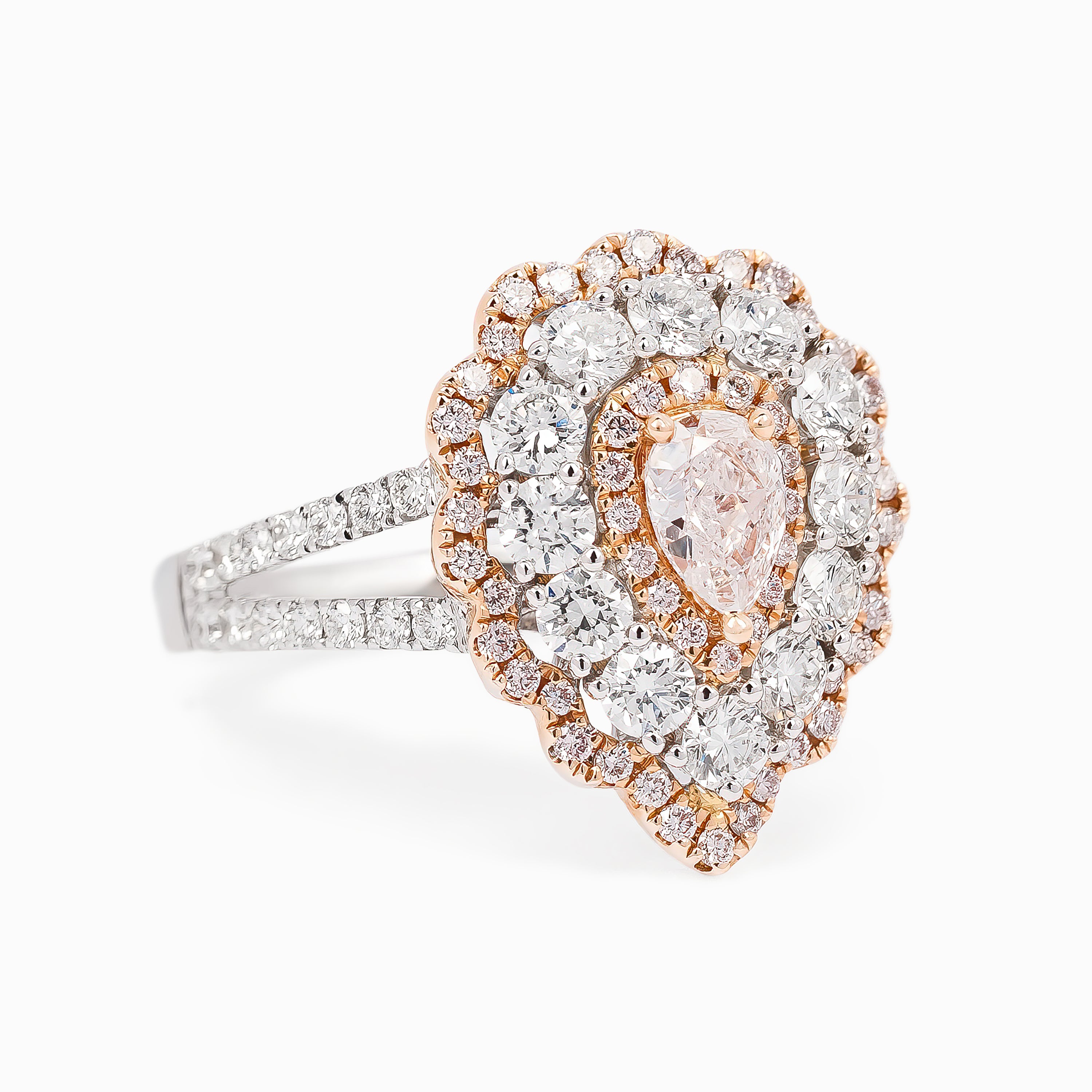 White Gold Ring with Diamond Only Stones