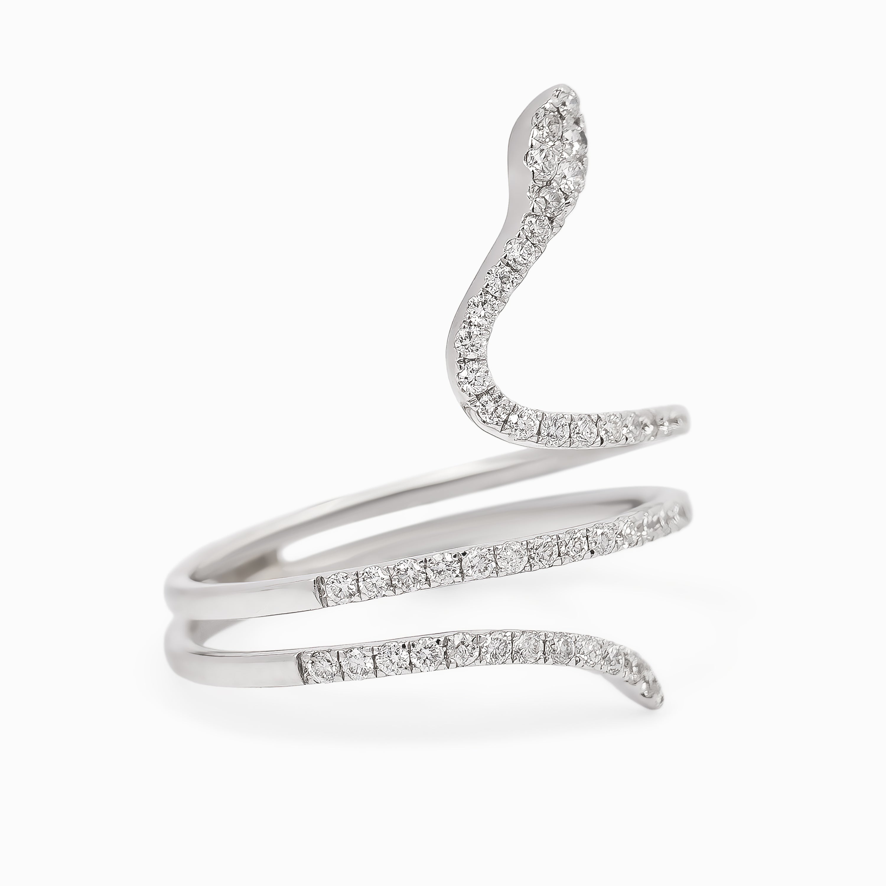 White Gold Ring with Diamond Only Stones
