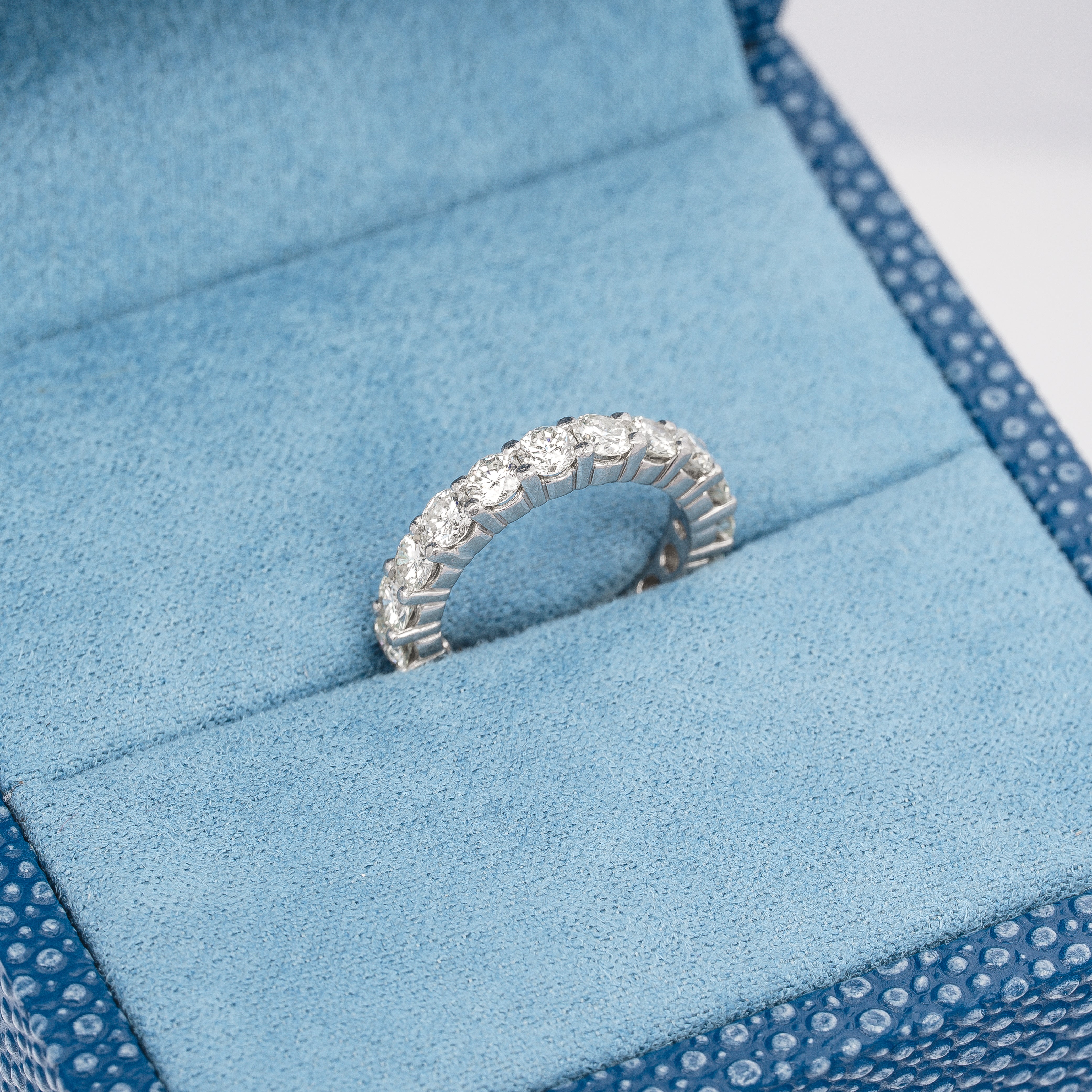Platinum Ring with Diamond Only Stones