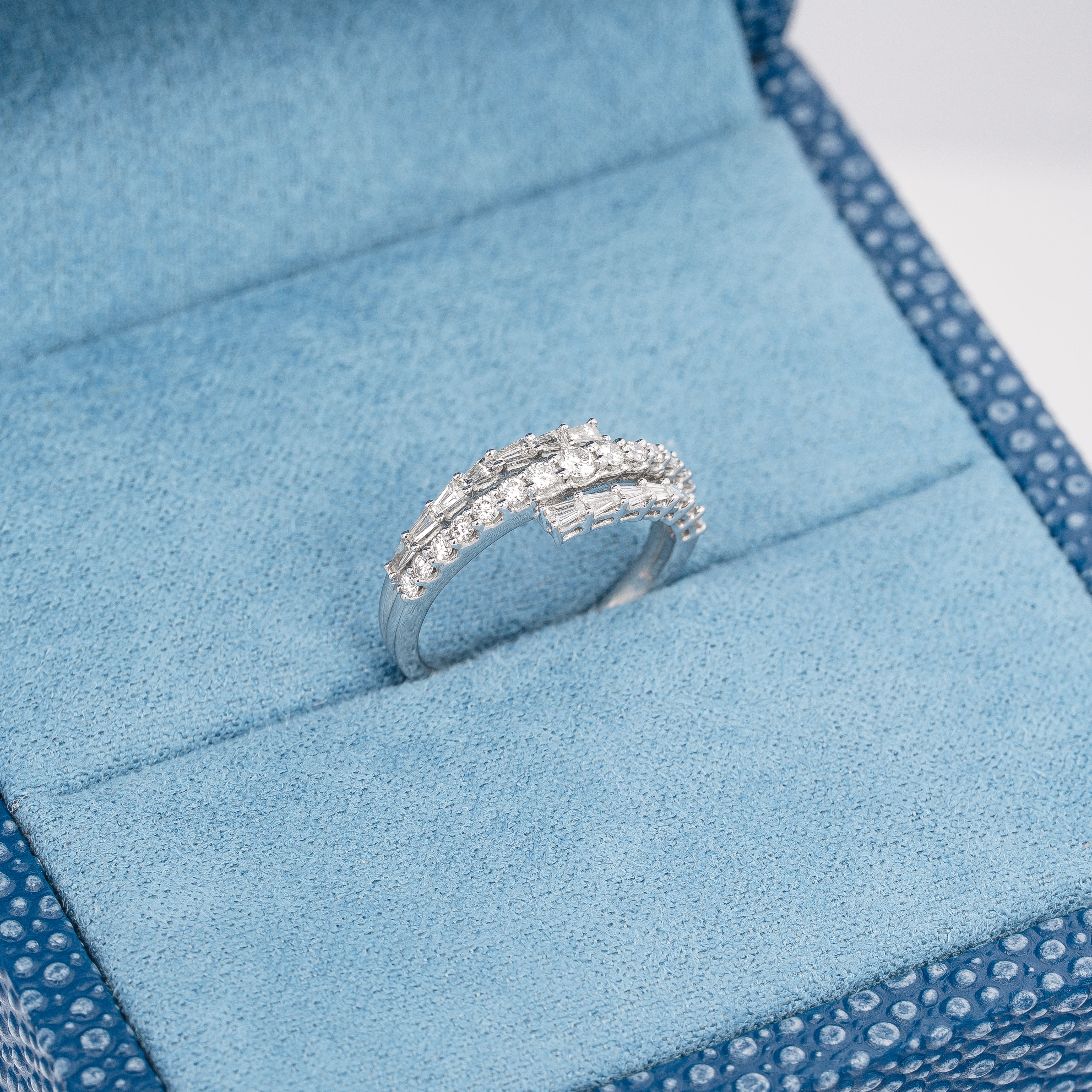 White Gold Ring with Diamond Only Stones