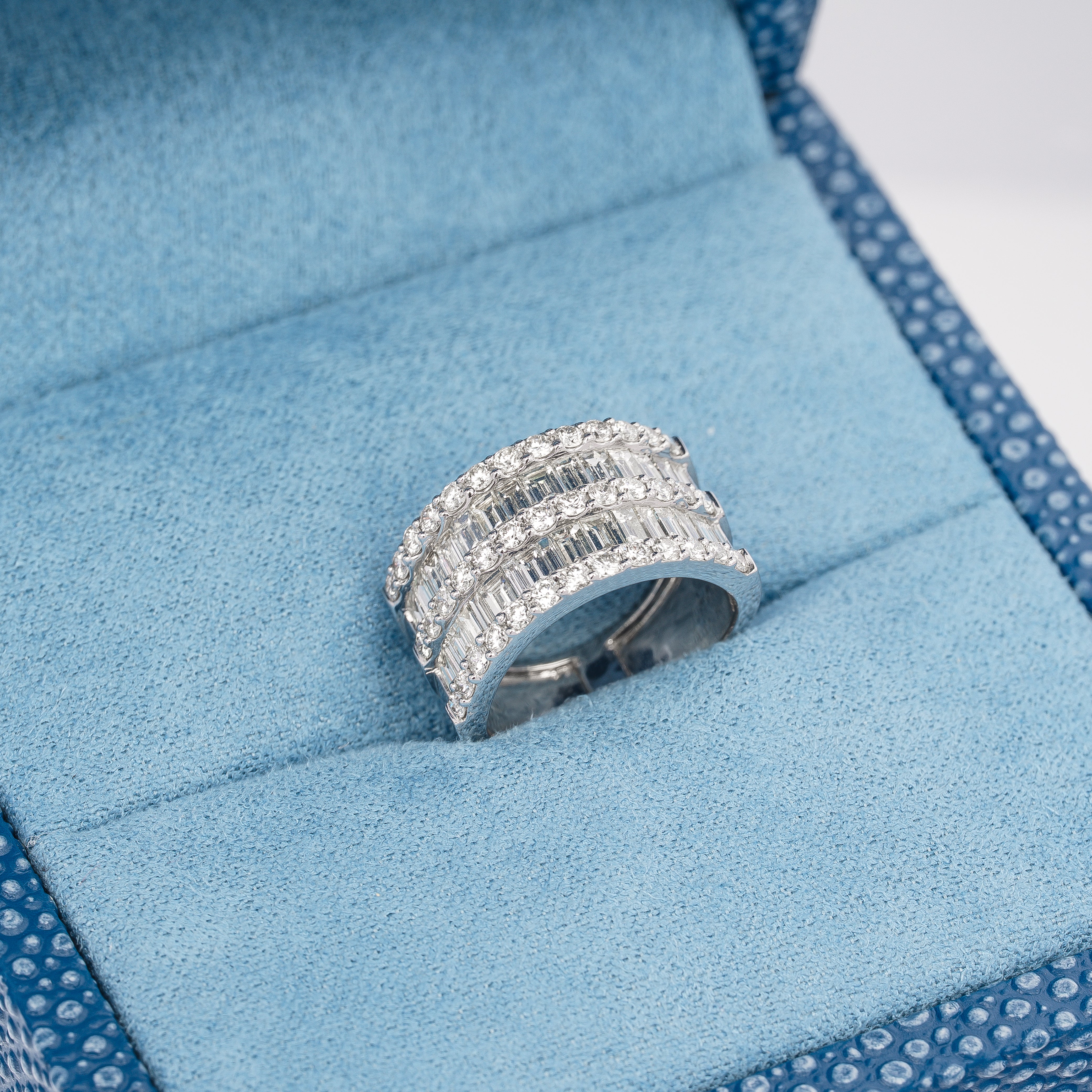 White Gold Ring with Diamond Only Stones