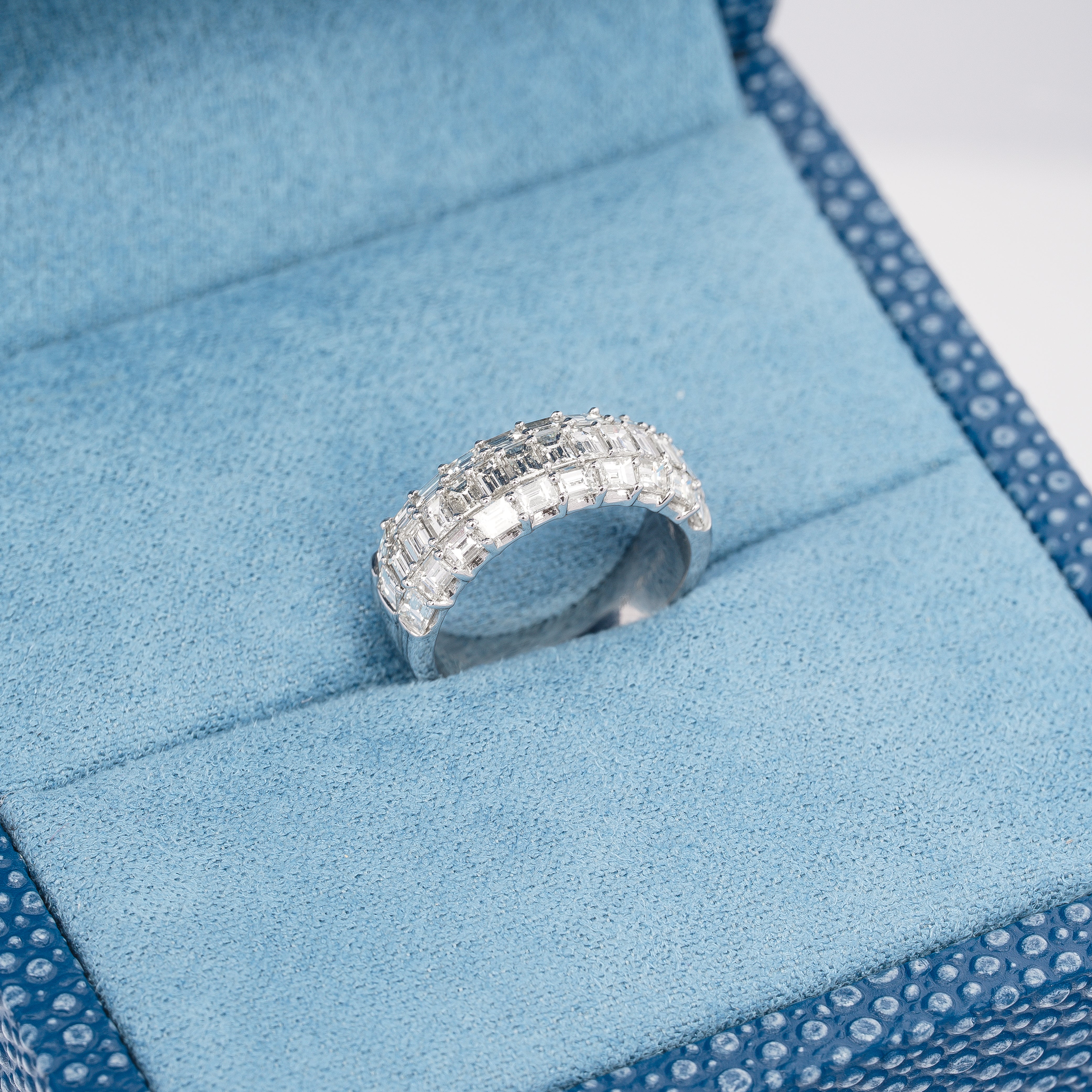 White Gold Ring with Diamond Only Stones