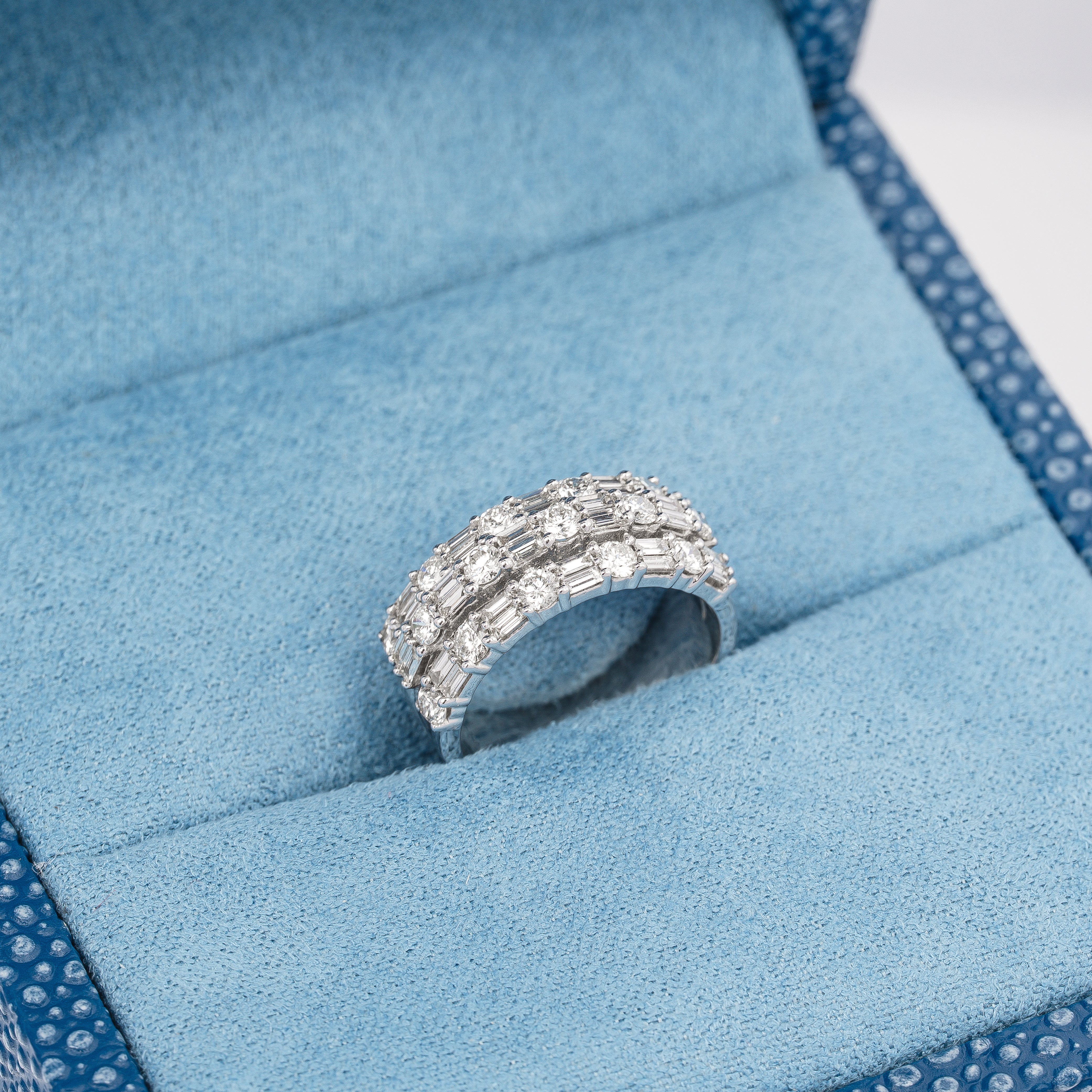 White Gold Ring with Diamond Only Stones