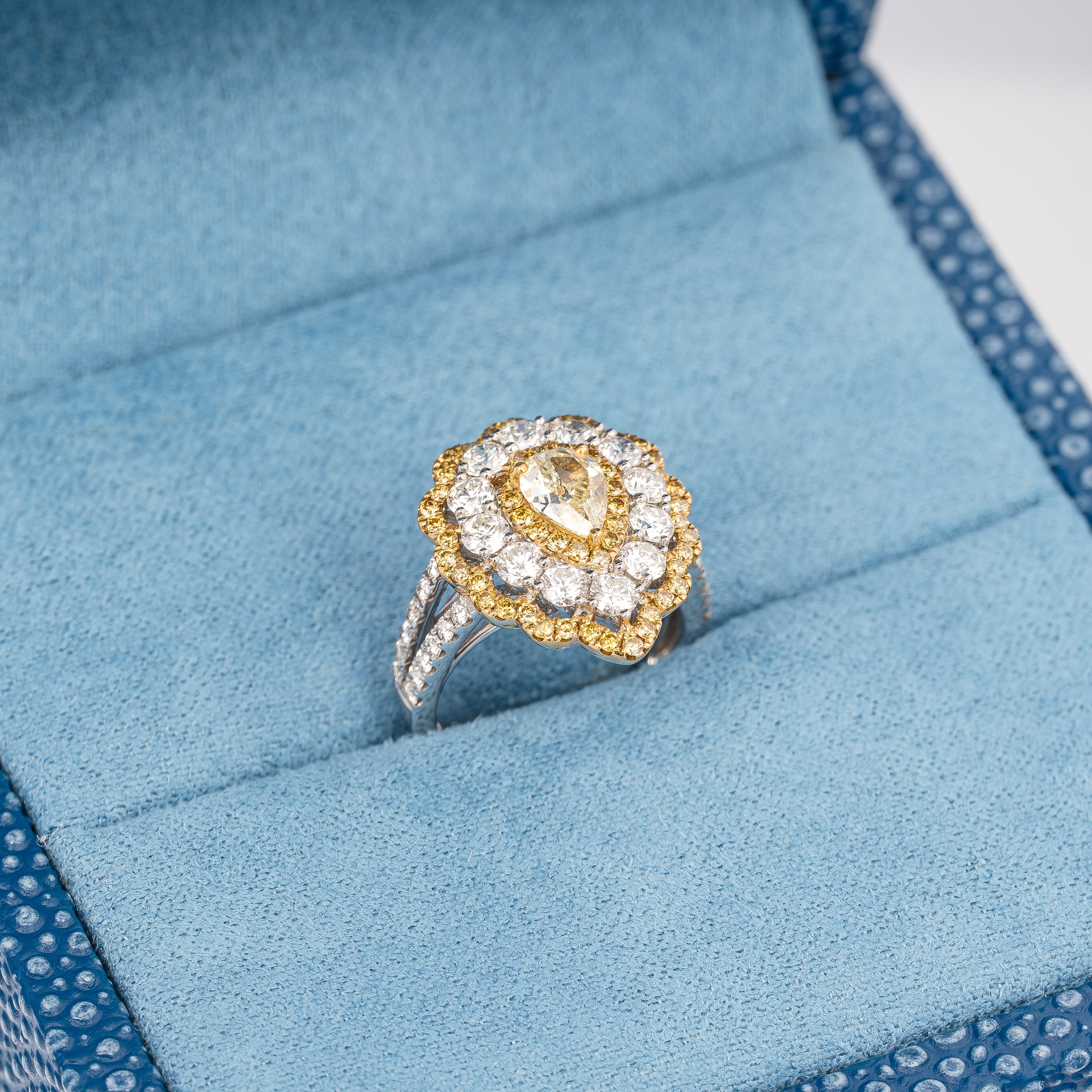 White Gold Ring with Diamond Only Stones
