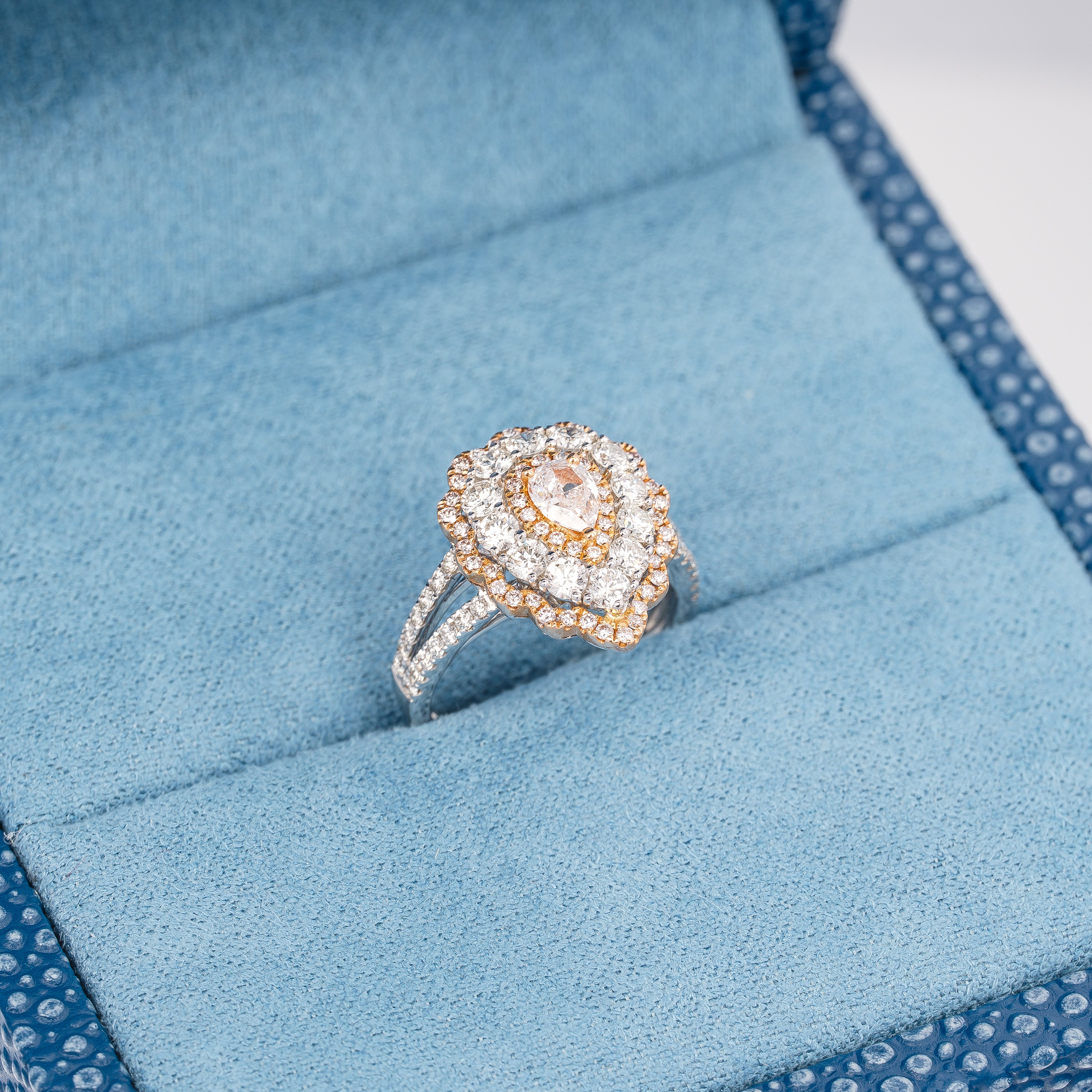 White Gold Ring with Diamond Only Stones