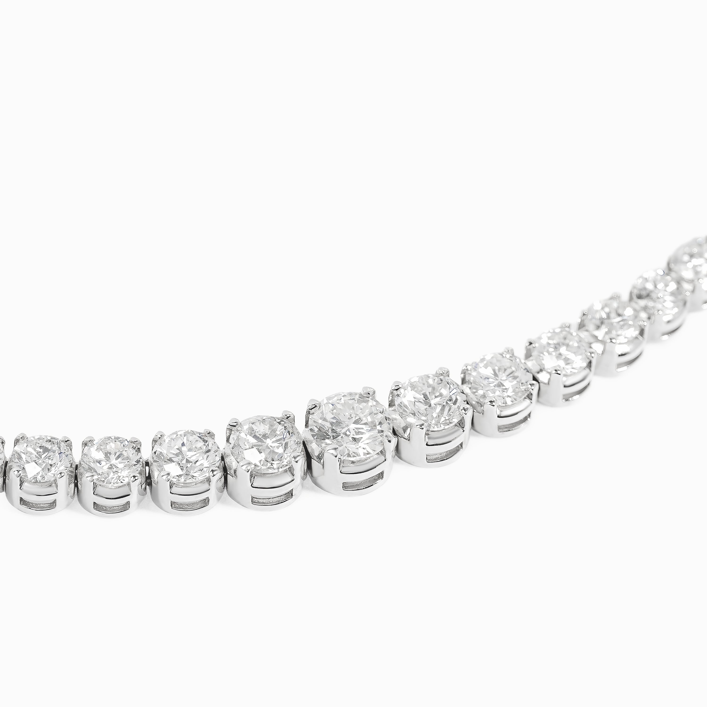 White Gold Tennis Necklace with Diamond Only Stones