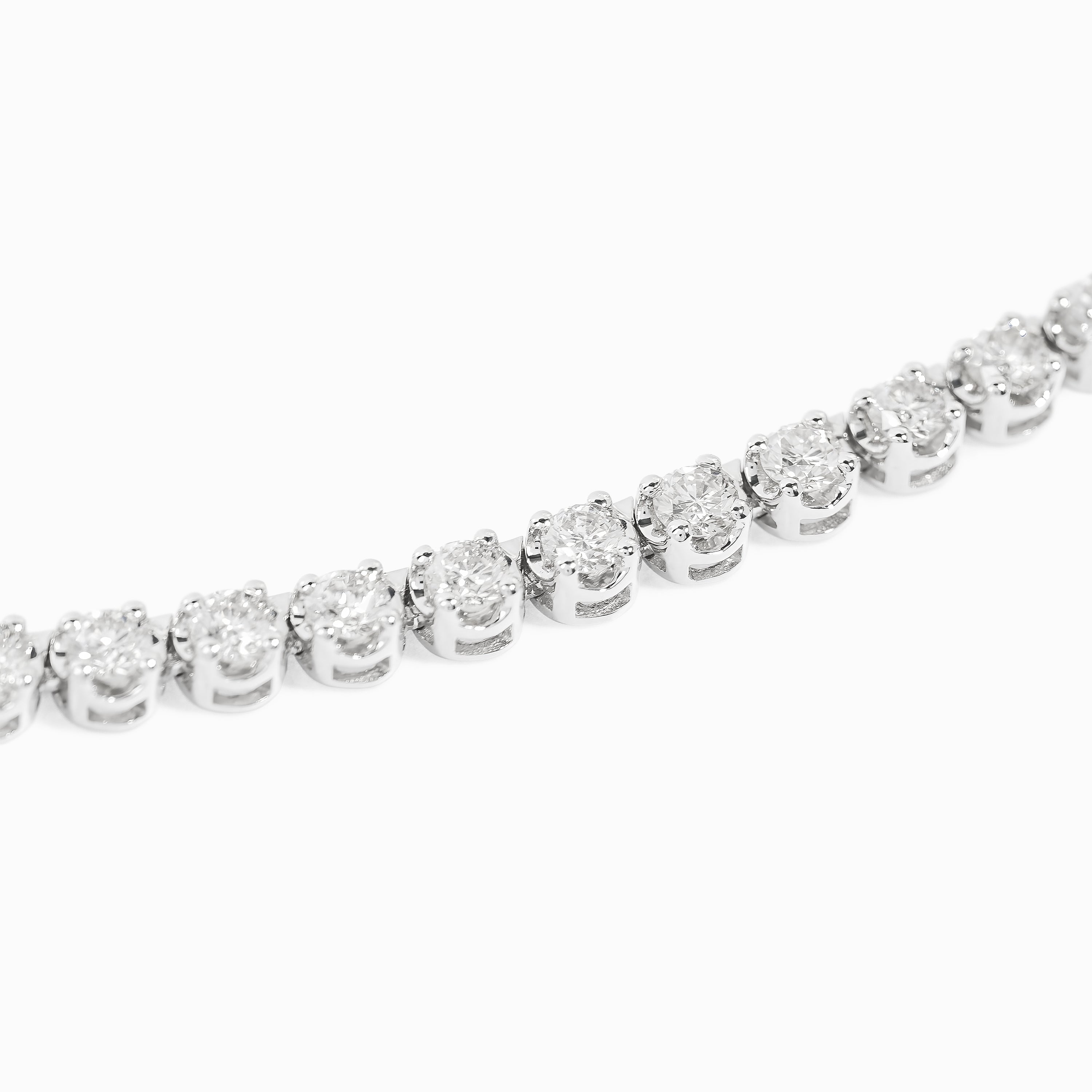 White Gold Tennis Necklace with Diamond Only Stones