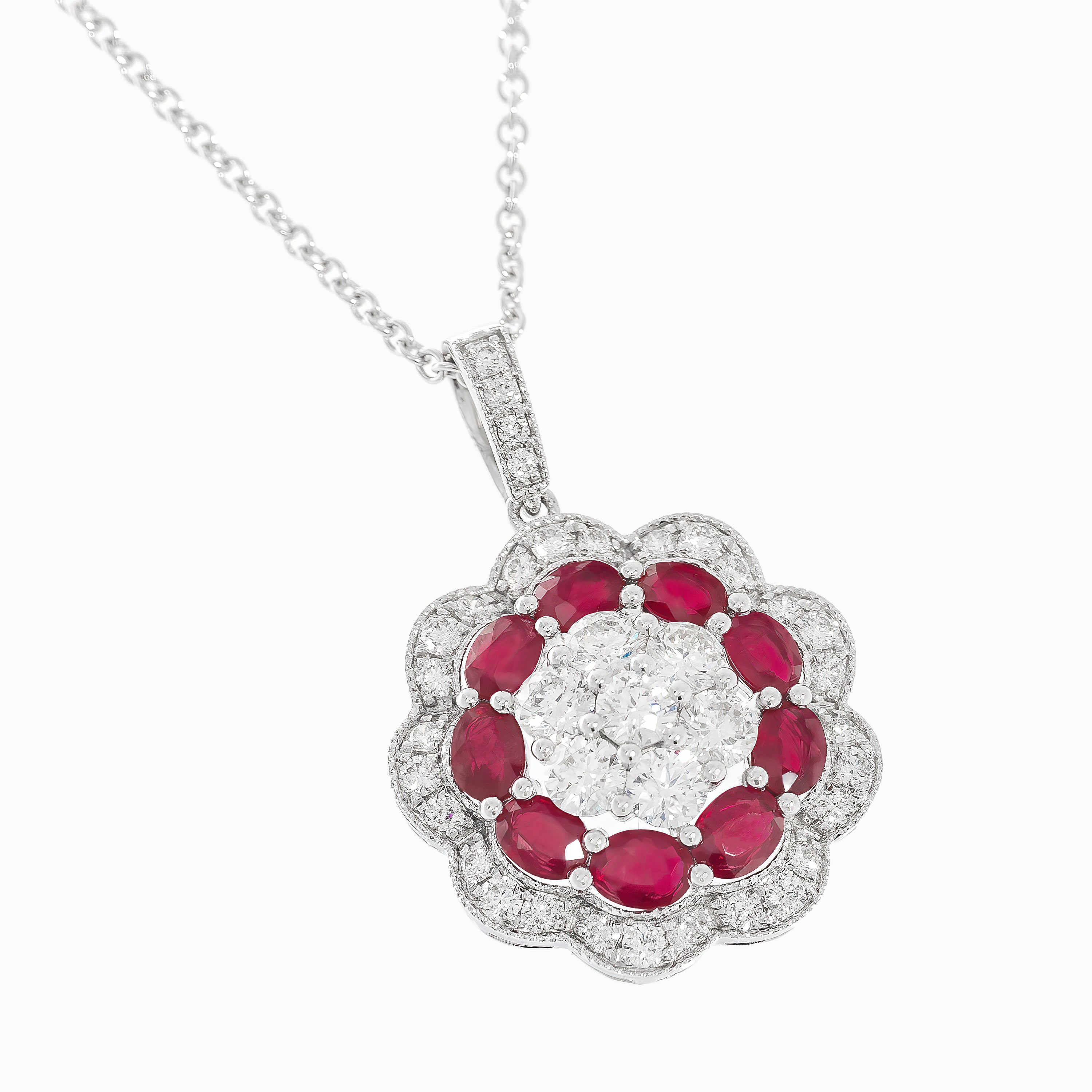 RUBY FLOWER PENDANT