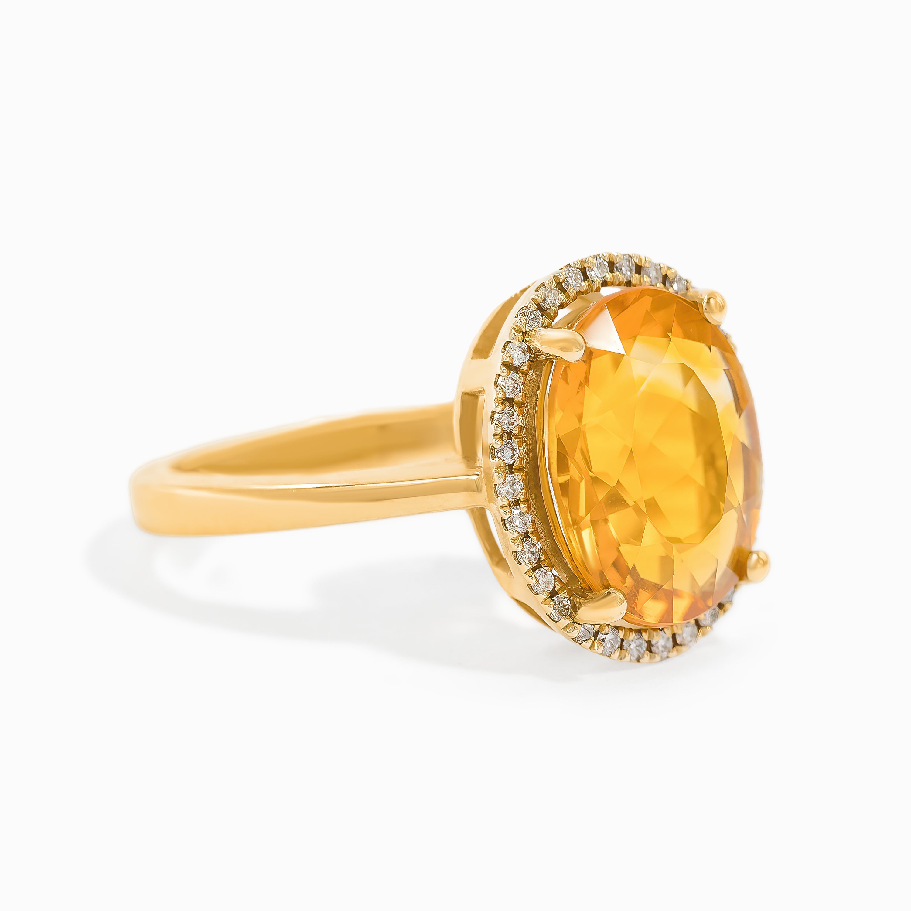 Yellow Gold Ring with Diamond, Opal Stones